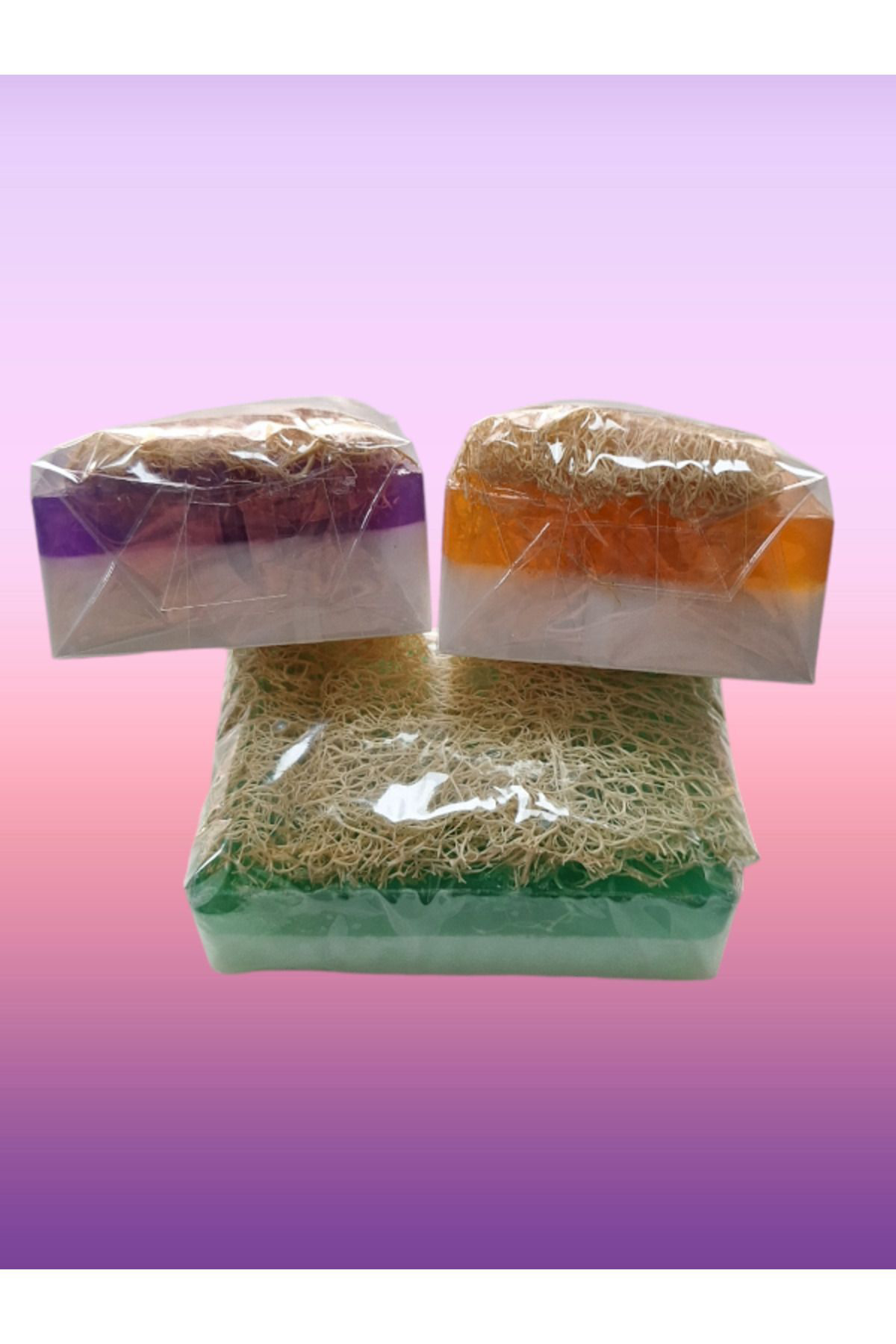 Doğal 3 Lü Kabak Lifli Aloe Vera - Lavantalı - Ballı Eşek Sütlü S