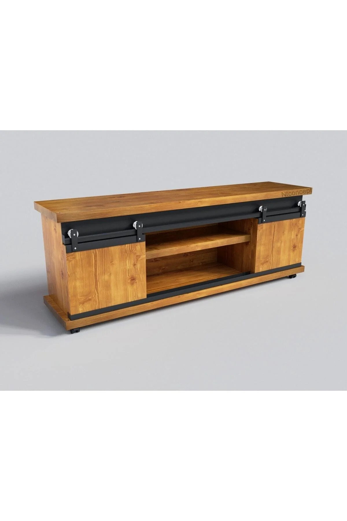 Doğal Ağaç Ofis Düzenleyici Dolap(160cm-h60cm-41cm)