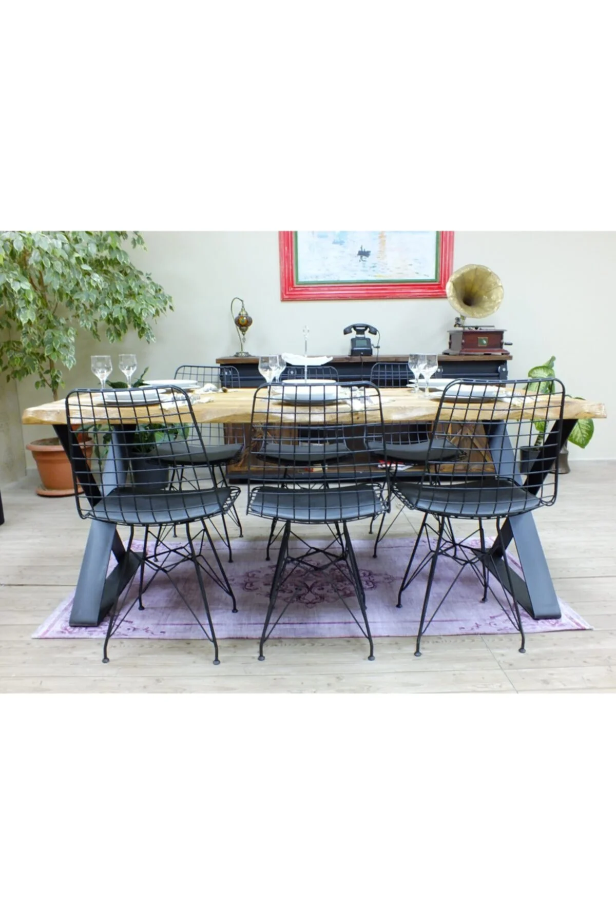 Ntconcept Doğal Ağaç Yemek Masası - (85cm-125cm Masa)