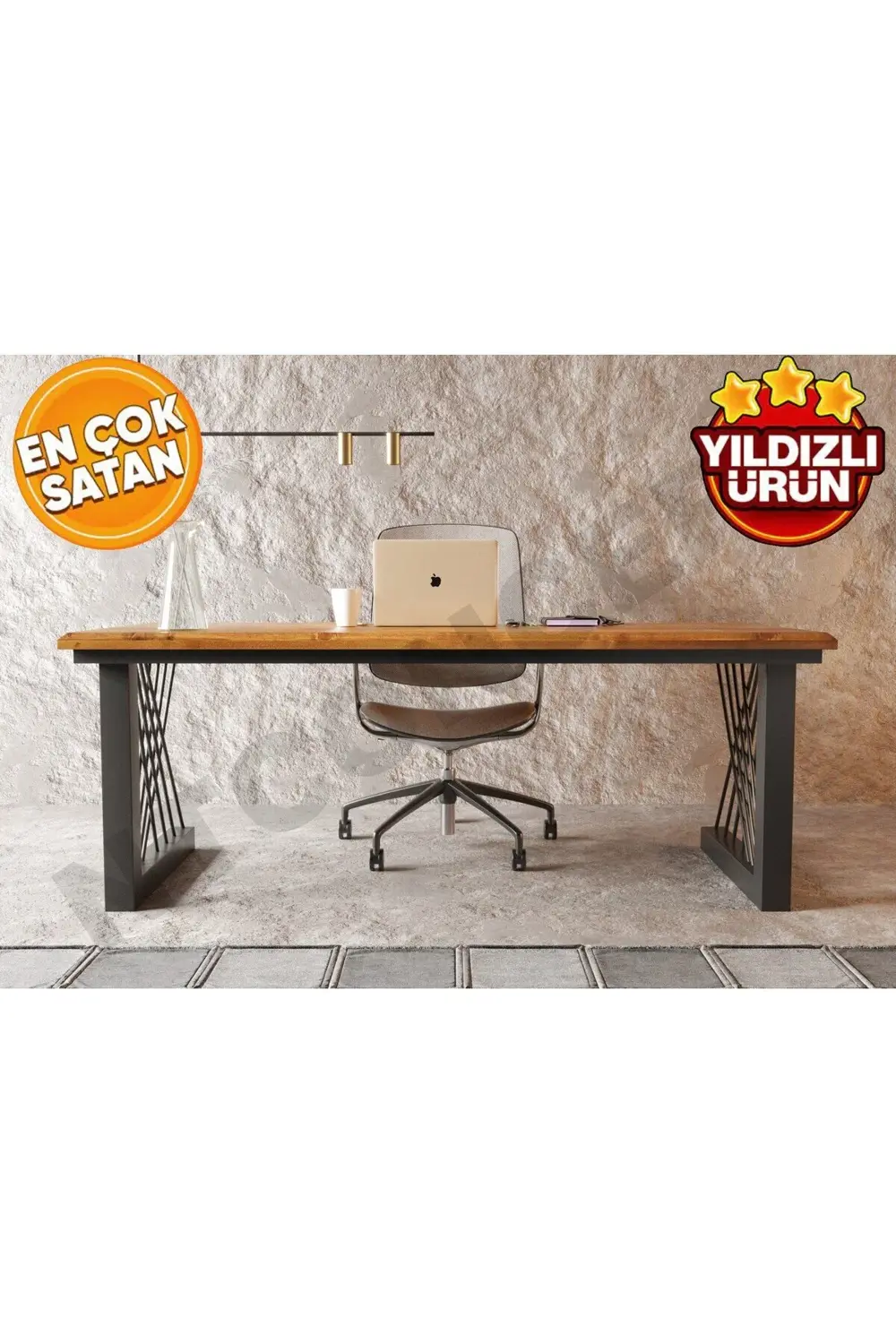 Doğal Ahşap Açık Ceviz Masa(Boy140cm-En75cm-h76cm)