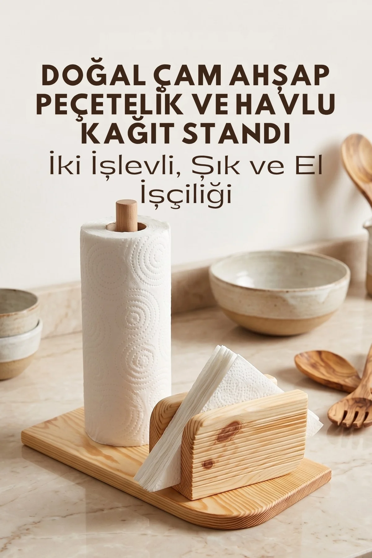 Doğal Ahşap El Yapımı Peçete ve Havlu Kağıt Standı, Ahşap Peçetel Doğal Ahşap El Yapımı Peçete ve Havlu Kağıt Standı, Ahşap Peçetel