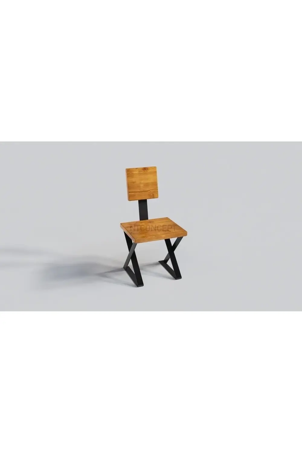 Doğal Ahşap Loft Sandalye