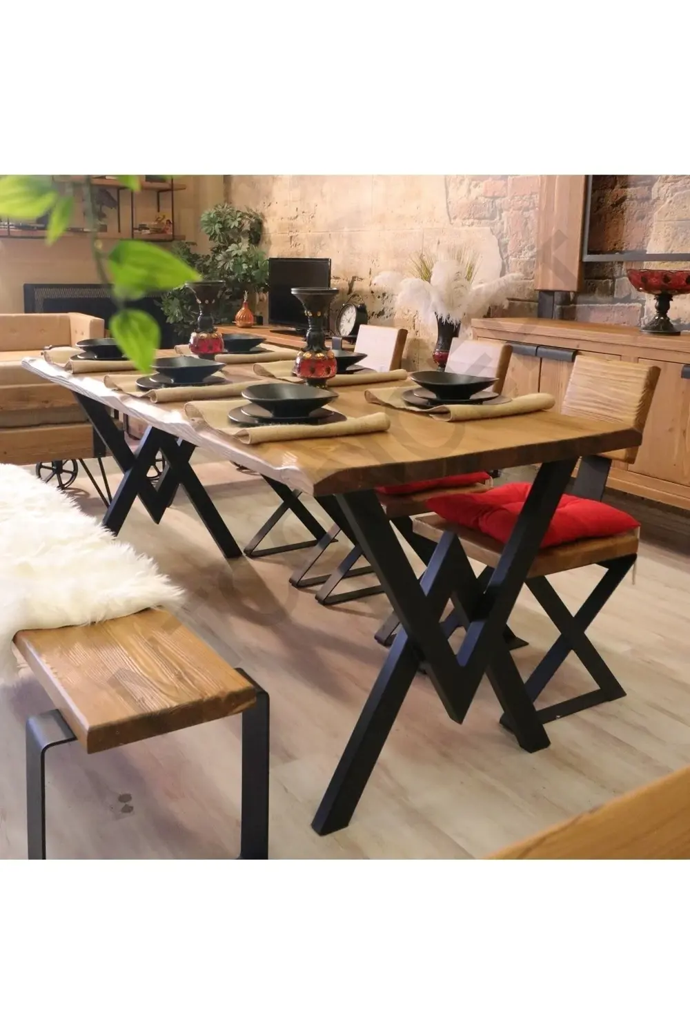 Doğal Ahşap Loft Sandalye