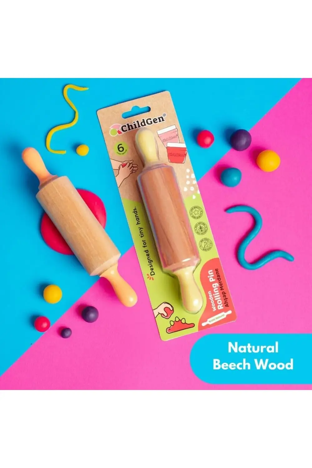 Doğal Ahşap Merdane Lila 395519