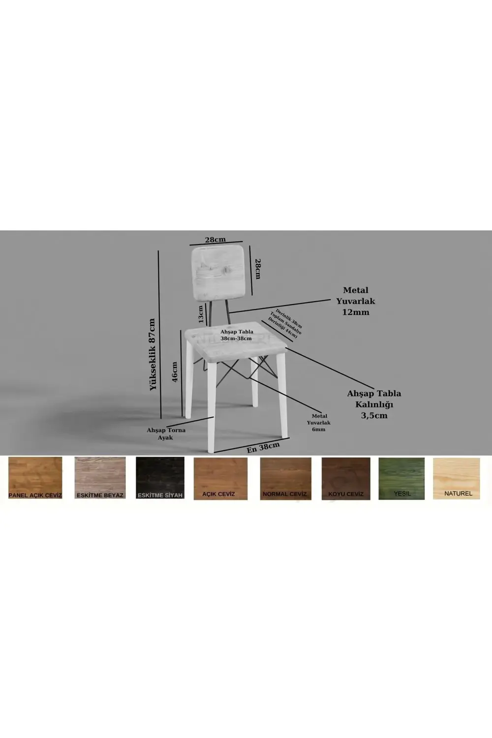 Doğal Ahşap Sandalyeli Masa Takımı(85cm-210cm Masa+6 Sandalye)