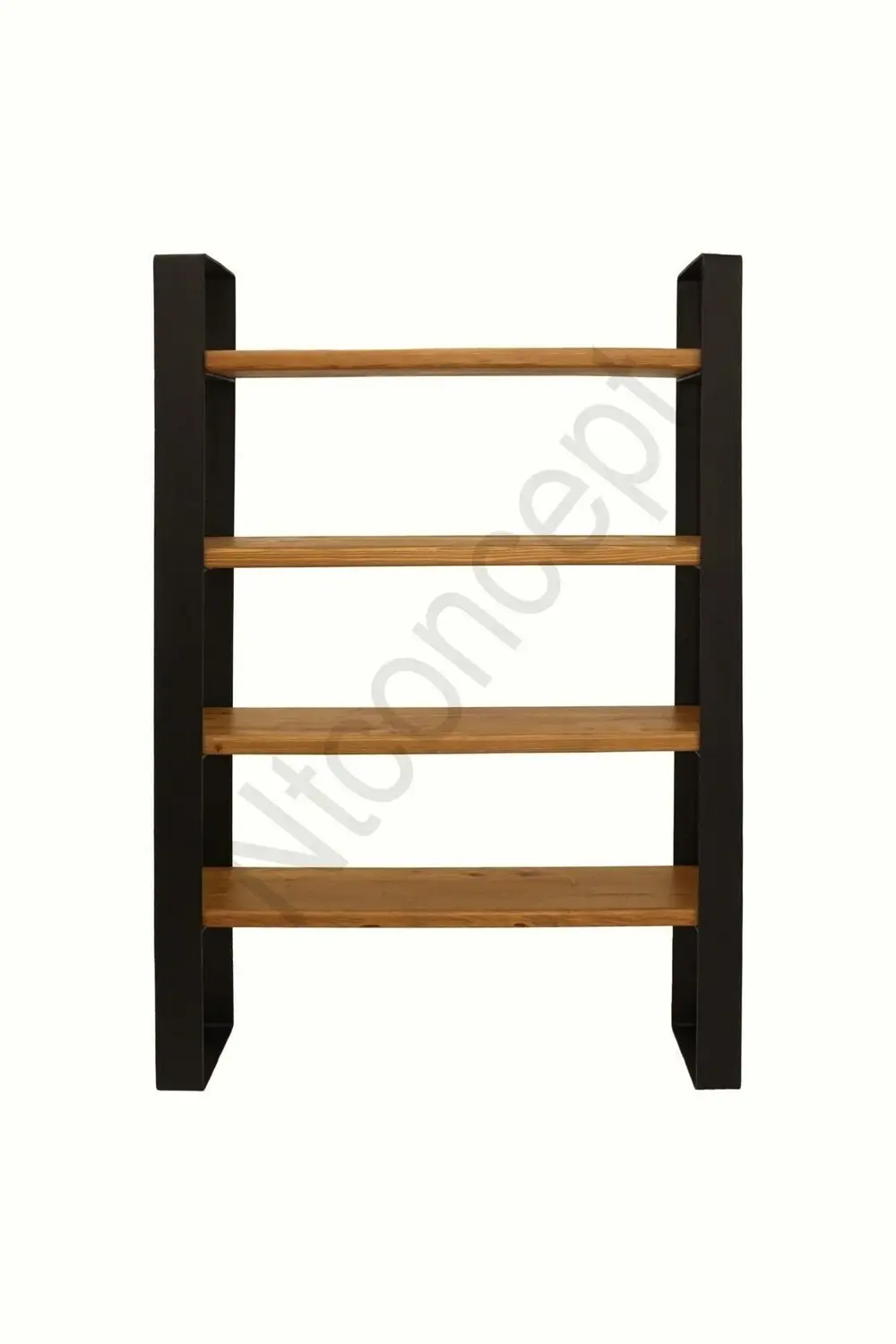 Nt Concept Doğal Ahşap Vitrin-Kitaplık(160Cm-H180cm-37Cm)