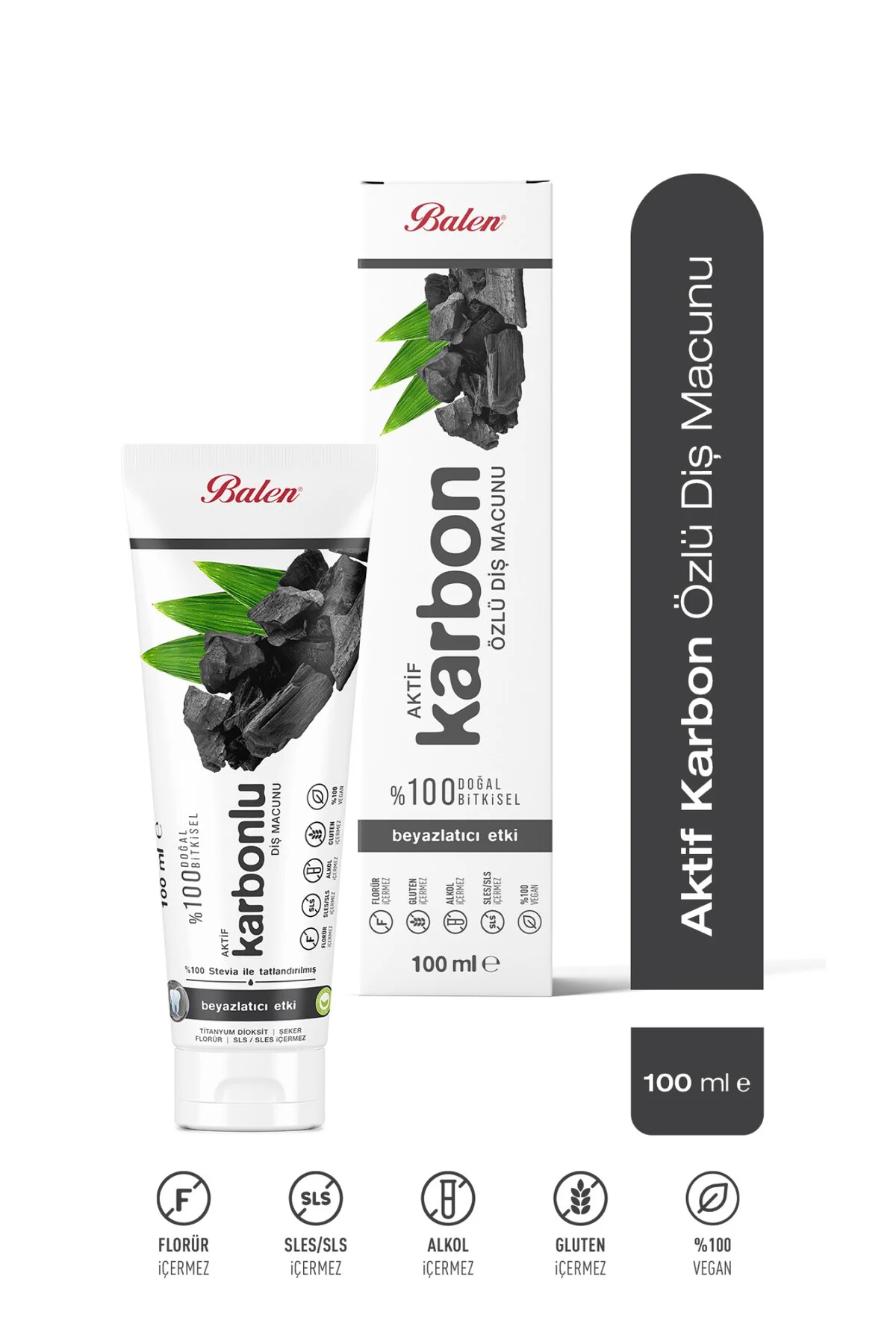 Doğal AKtif Karbon Özlü Diş Macunu * 100 ML Doğal AKtif Karbon Özlü Diş Macunu * 100 ML