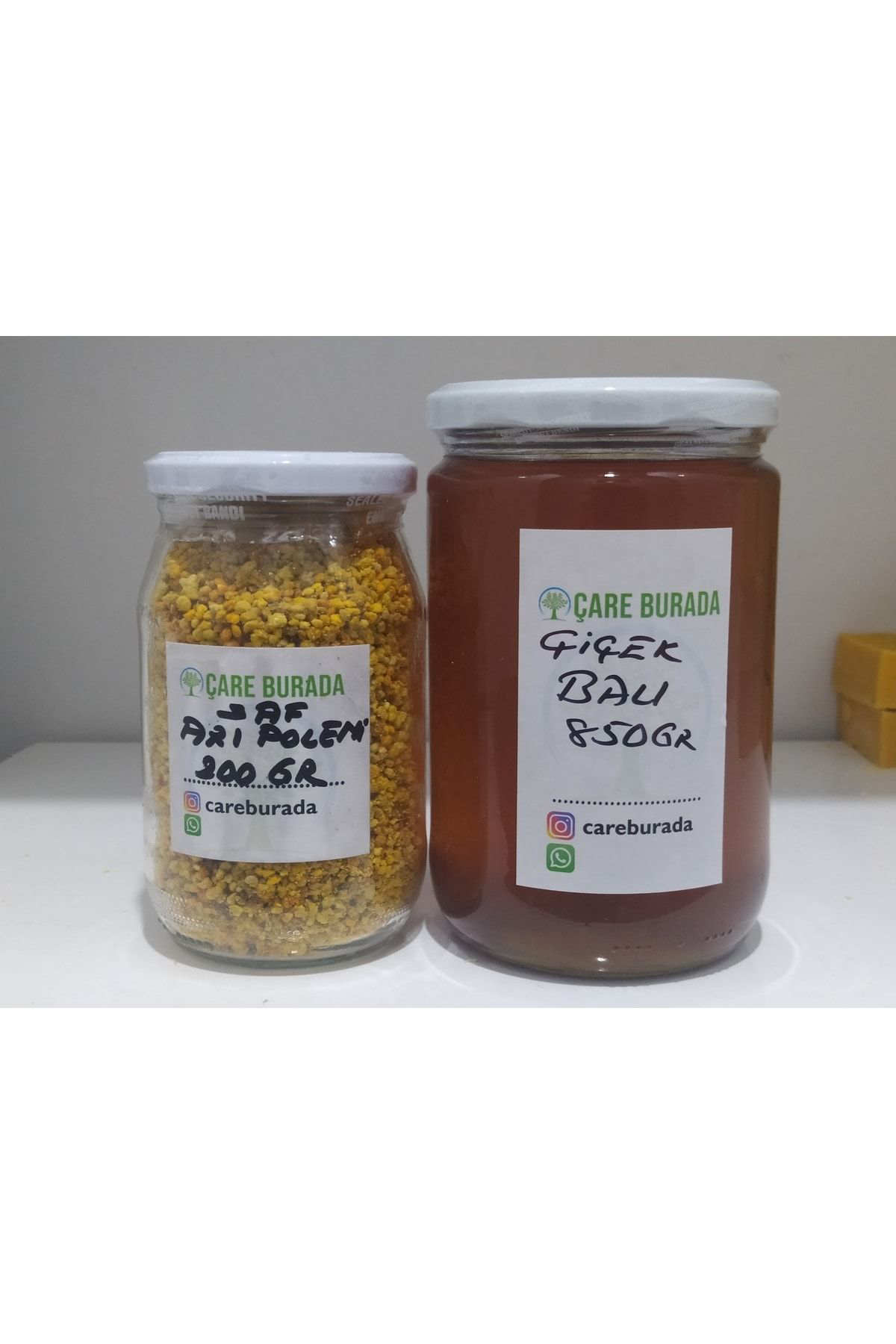 Çare Burada Doğal Ari Poleni 200 Gr + Doğal Çiçek Bali 850 Gr