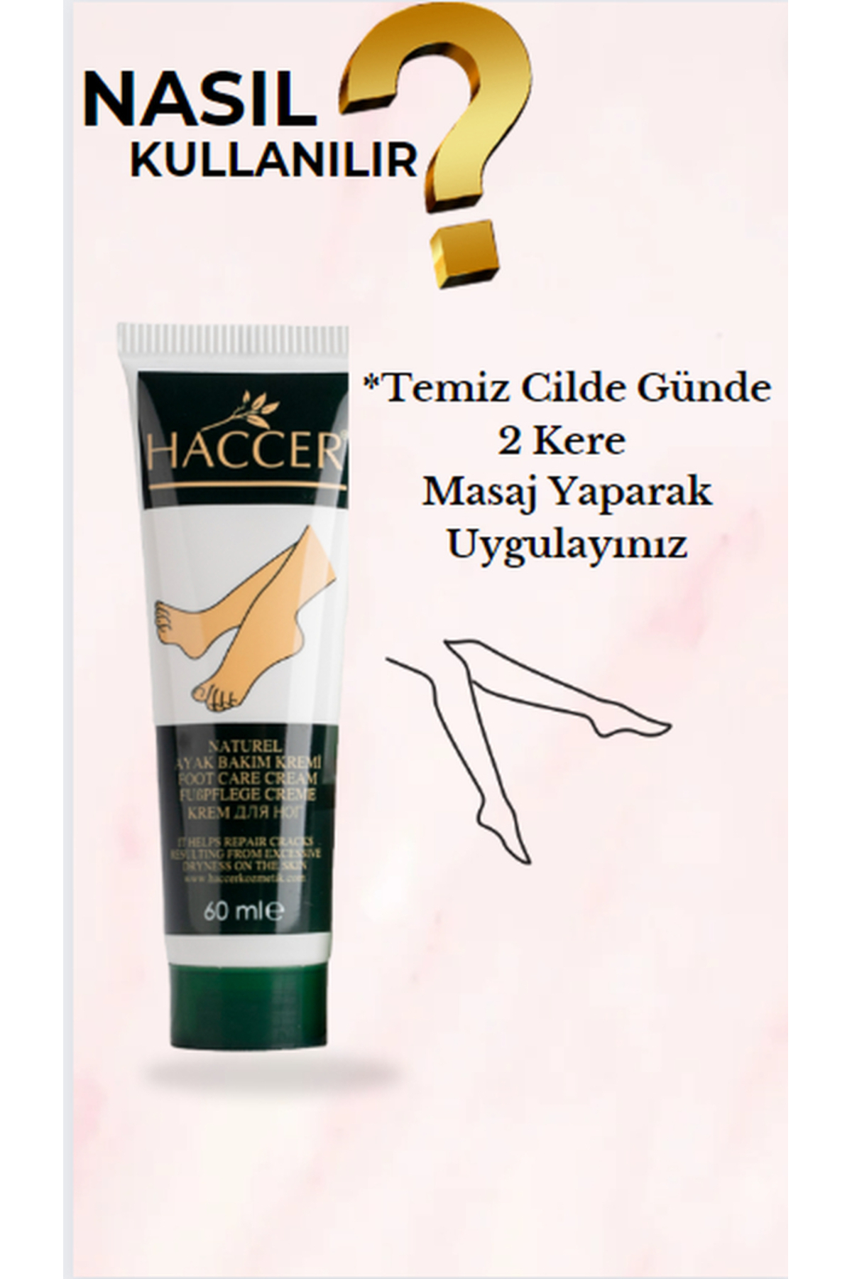 Haccer Doğal Ayak Bakım Kremi 60 Ml