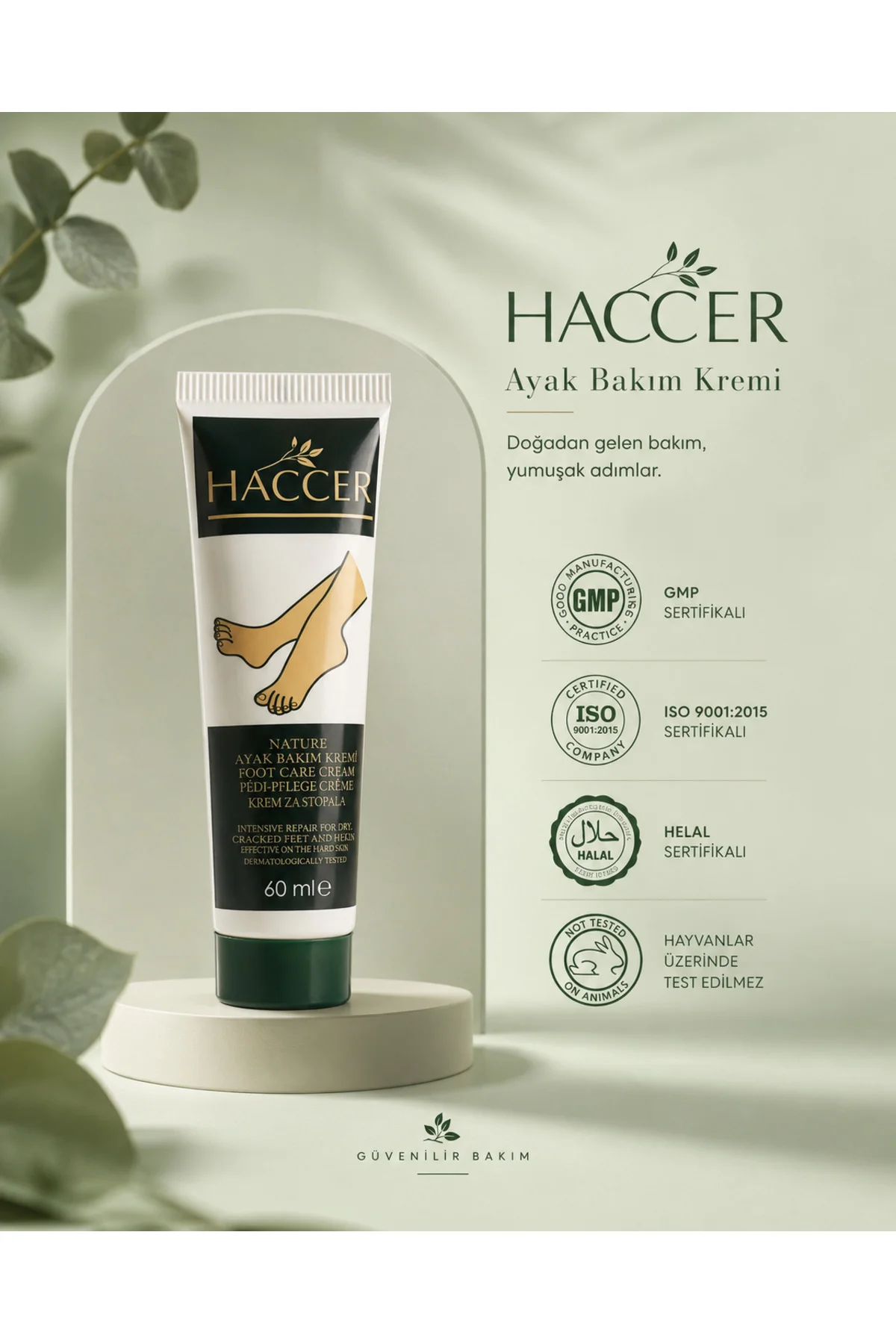 Doğal Ayak Nemlendirici Çatlak Bakım Kremi 60 ml