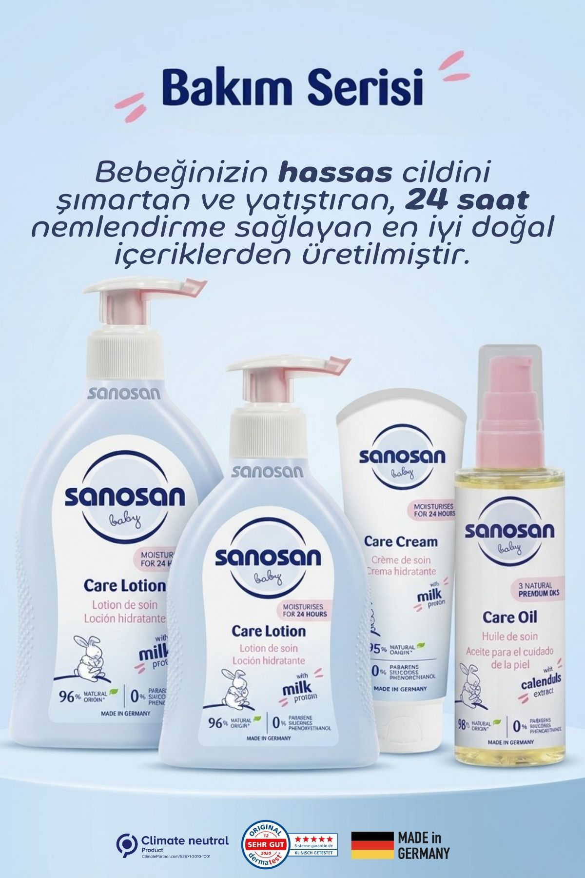 Doğal Bakım Yağı 100 ml – Tatlı Badem ve Organik Zeytinyağlı Hassas Cilt Bakım Yağı