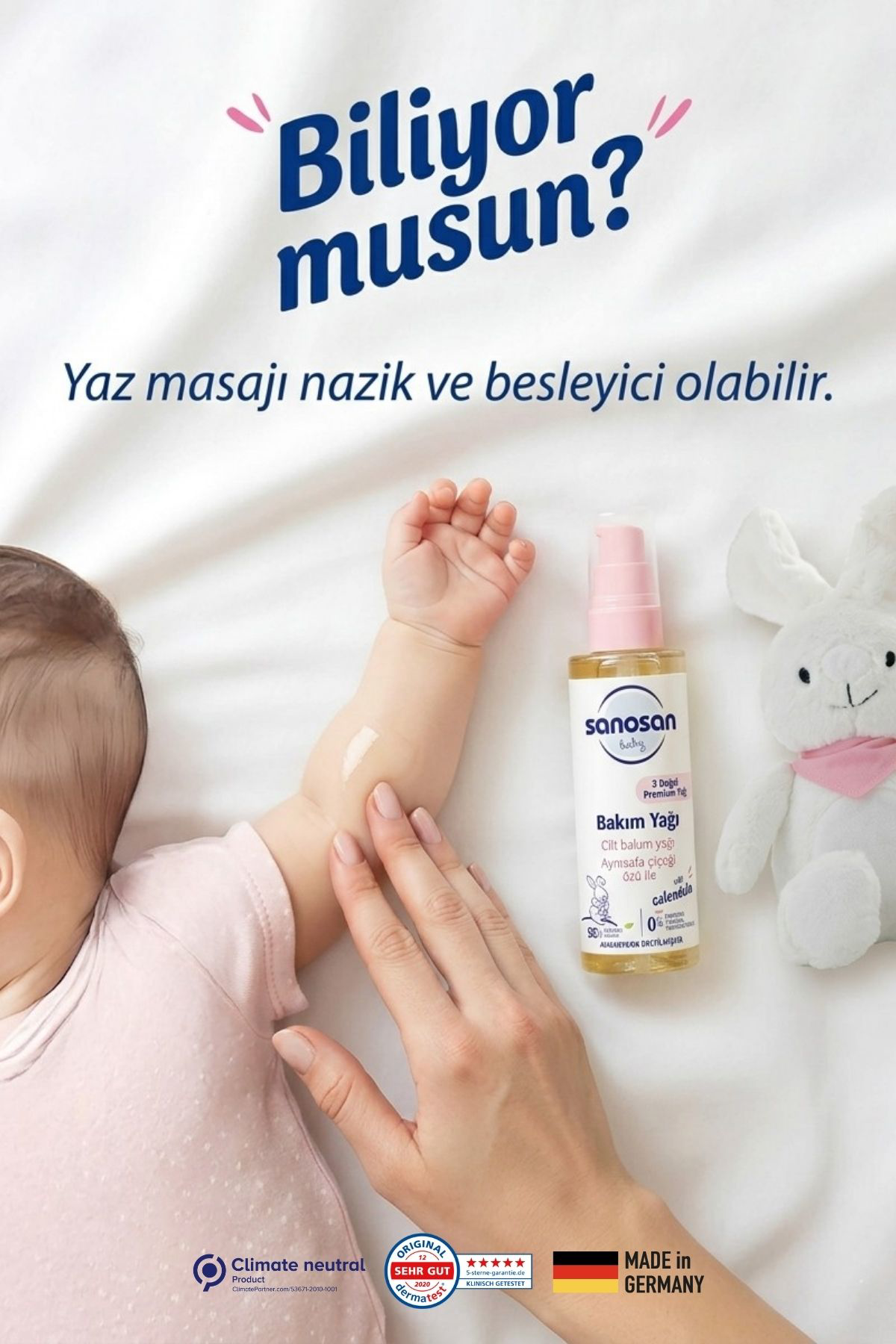 Doğal Bakım Yağı 100 ml – Tatlı Badem ve Organik Zeytinyağlı Hassas Cilt Bakım Yağı