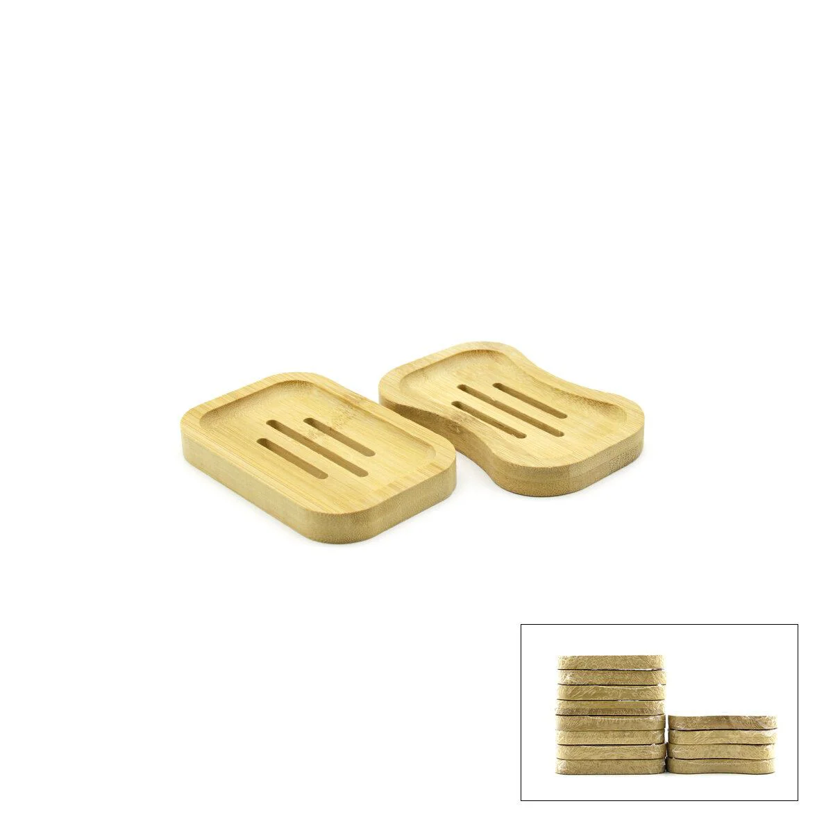 Doğal Bambu Ahşap Katı Sabunluk 11.5 cm - Süzgeçli Tasarım Doğal Bambu Ahşap Katı Sabunluk 11.5 cm - Süzgeçli Tasarım