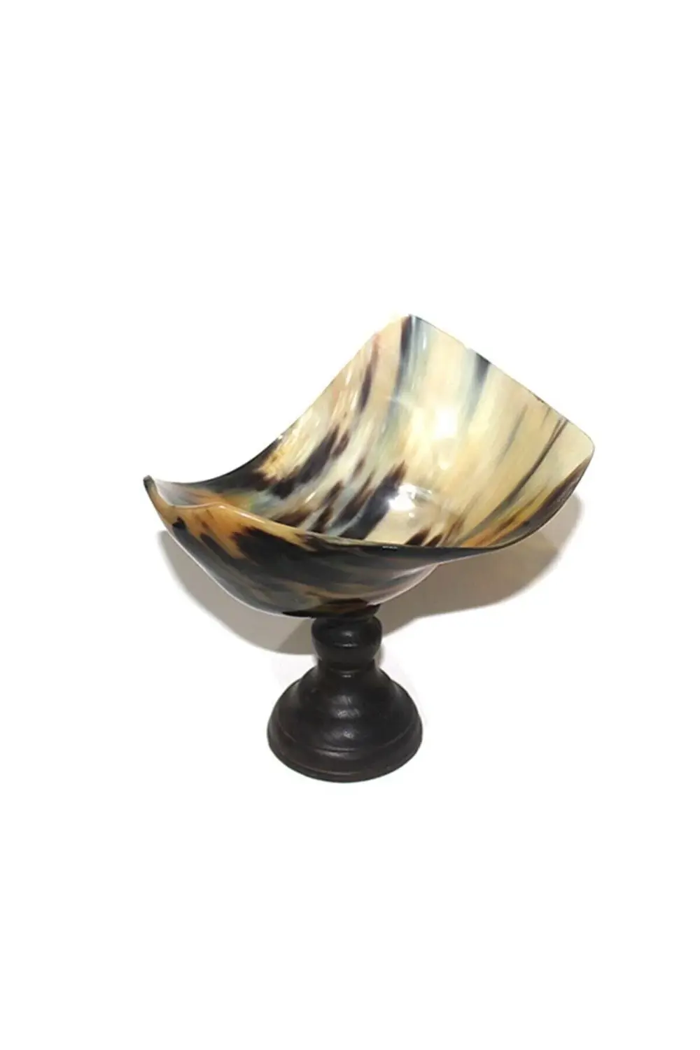 Doğal Dev Boynuzdan Şekillendirilen Çerezlik Kase