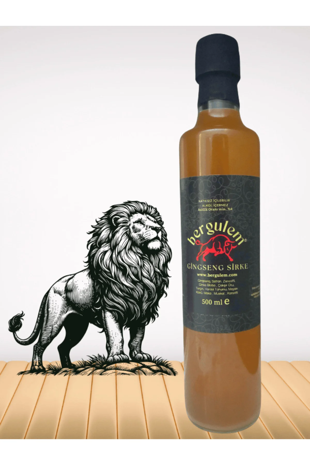 Doğal Ginseng Sirkesi 500 ml Doğal Ginseng Sirkesi 500 ml