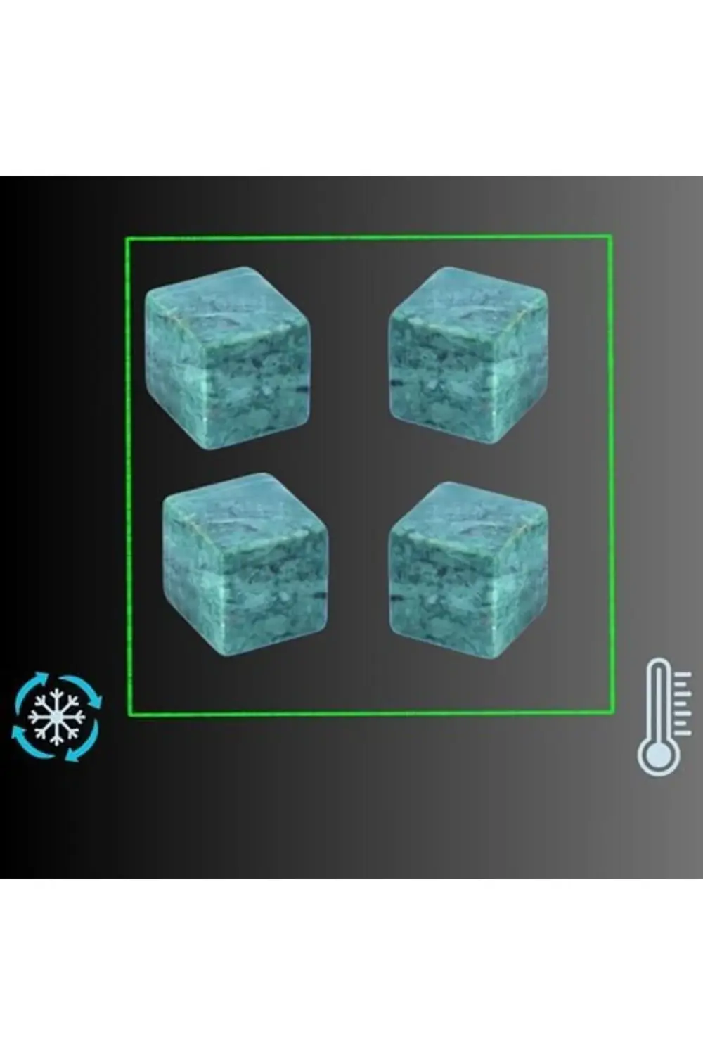 Doğal Granit Mermer Viski Taşı 4’lü Özel Seri Sertifikalı 395519