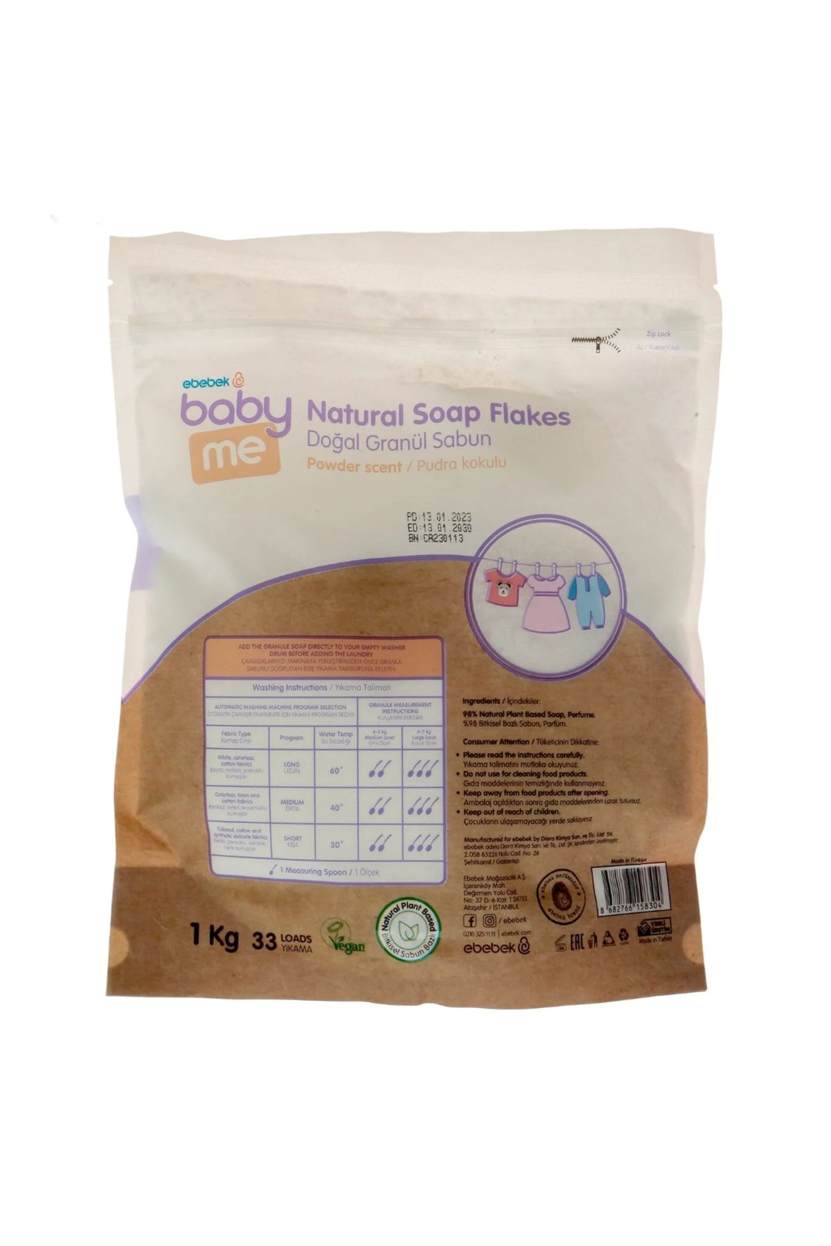 Baby&Me Doğal Granül Sabun Pudra Kokulu