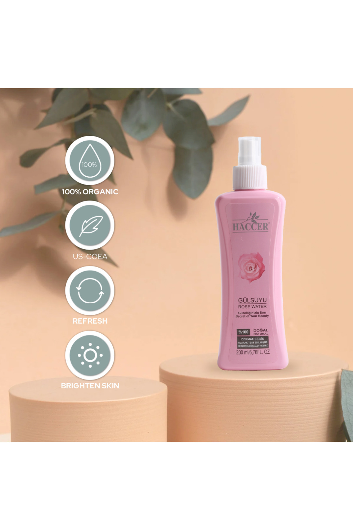 Doğal Gül Suyu Gözenek Sıkılaştırıcı Tonik