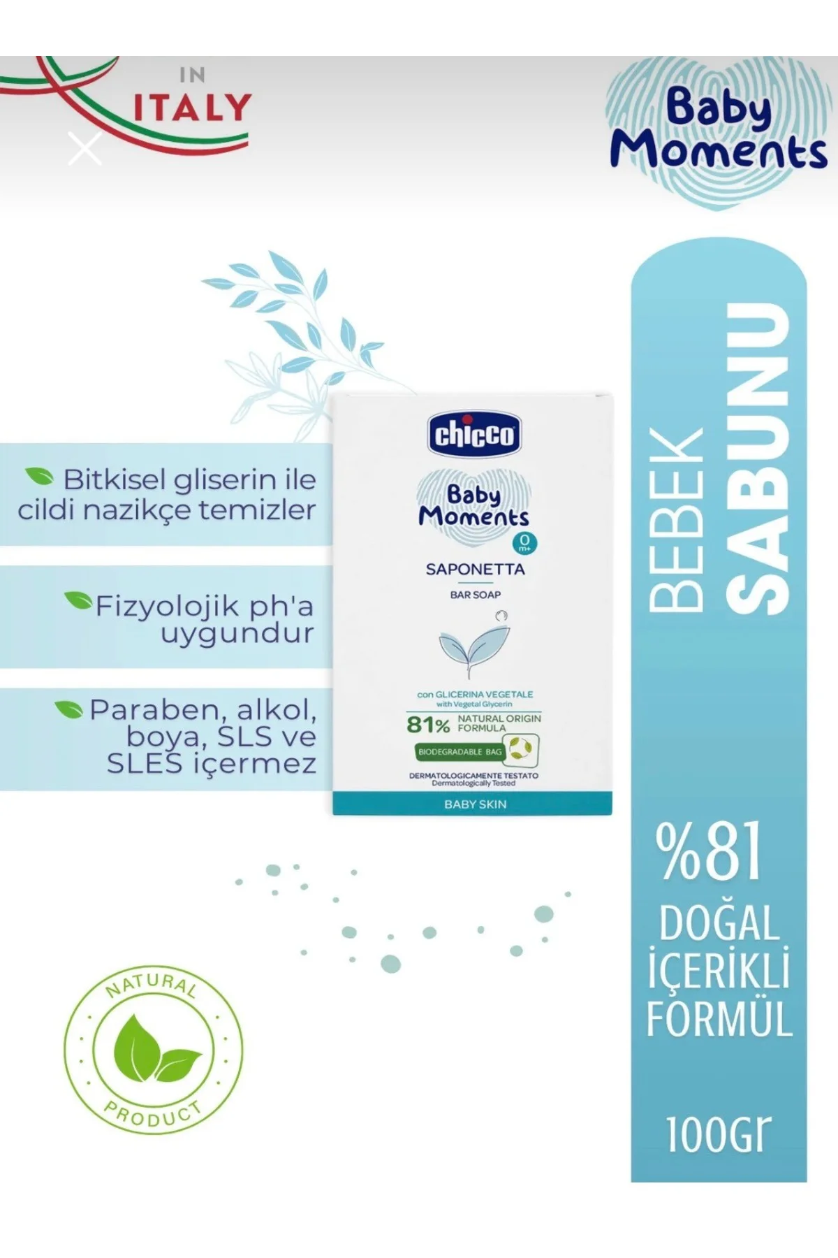 Doğal İçerikli 5 li Bebek Bakım Seti