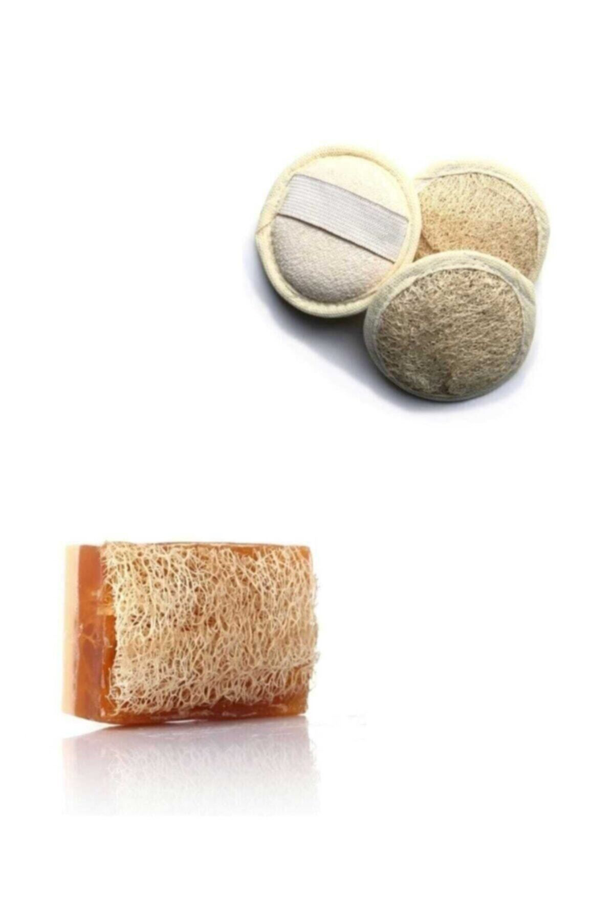 Doğal Kabak Lifli Makyaj Temizleme Pedi  El Yapımı Eşek Sütlü & B