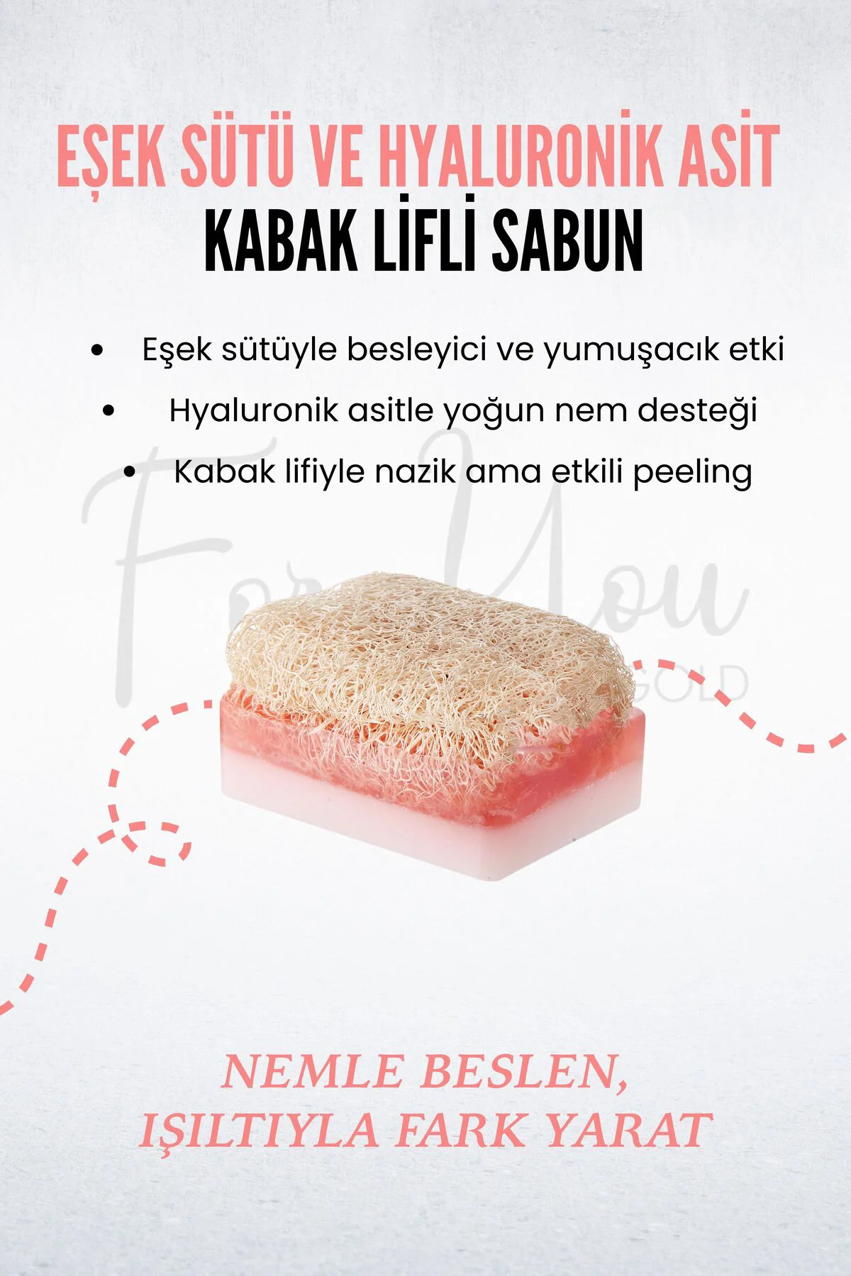 Doğal Kabak Lifli Eşek Sütü & Hyaluronik Asit Sabun
