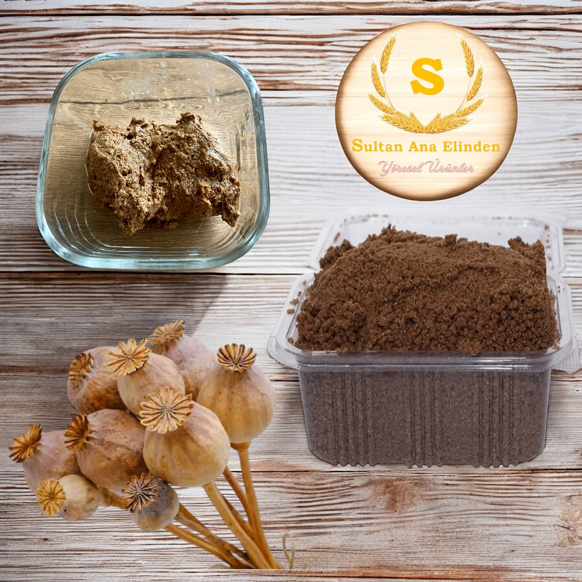 Sultan Ana Elinden Doğal Katkisiz Haşhaş Ezmesi 500Gr