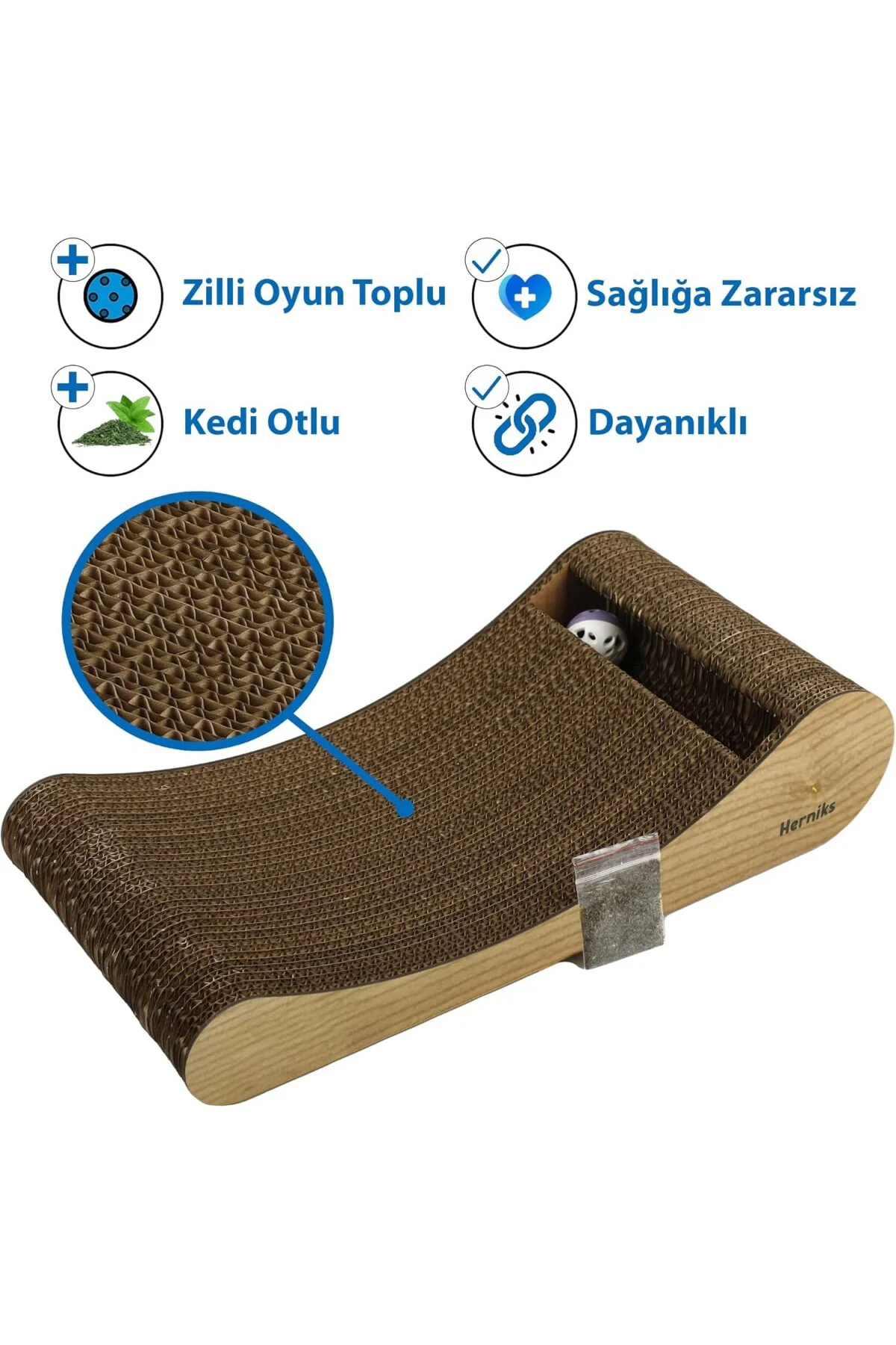 Doğal Kedi Otlu ve Zilli Toplu Ahşap Kedi Tırmalama Kartonları (HR2023) Doğal Kedi Otlu ve Zilli Toplu Ahşap Kedi Tırmalama Kartonları (HR2023)
