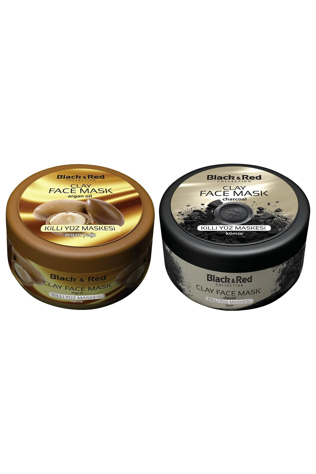 Doğal Kil Maskesi Argan, Kömür 400 gr x 2