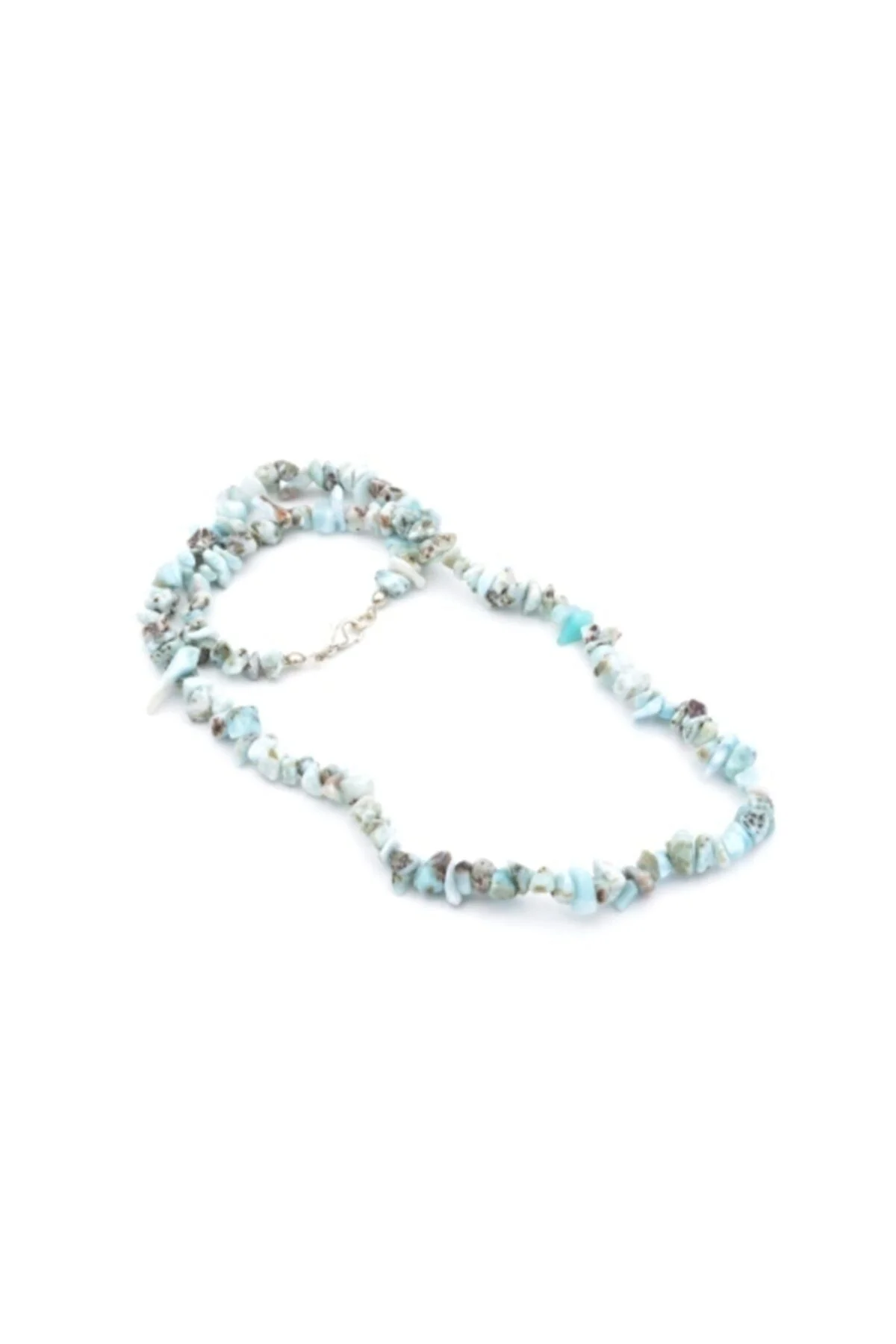 Doğal Kırık Taş Larimar Taşı Kolye 1.kalite Doğal Taş