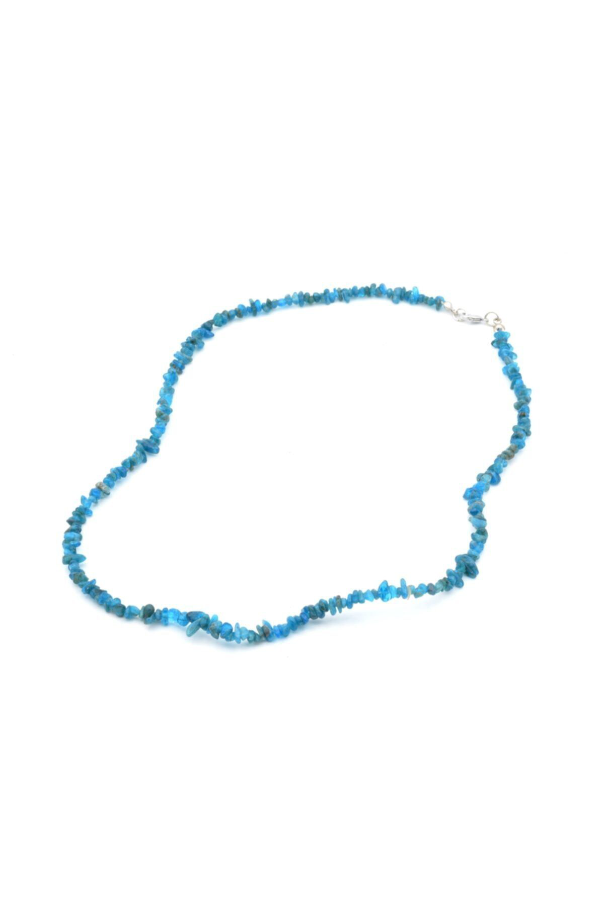 Doğal Kırık Taş Apatit Kolye 1.kalite Doğal Taş 002