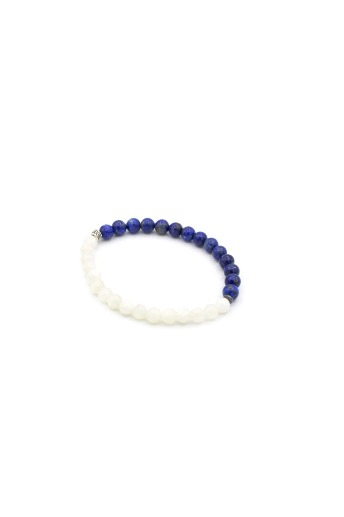 Doğal Lapis Lazuli Ve Ay Taşı Bileklik 1.kalite Doğal Taş