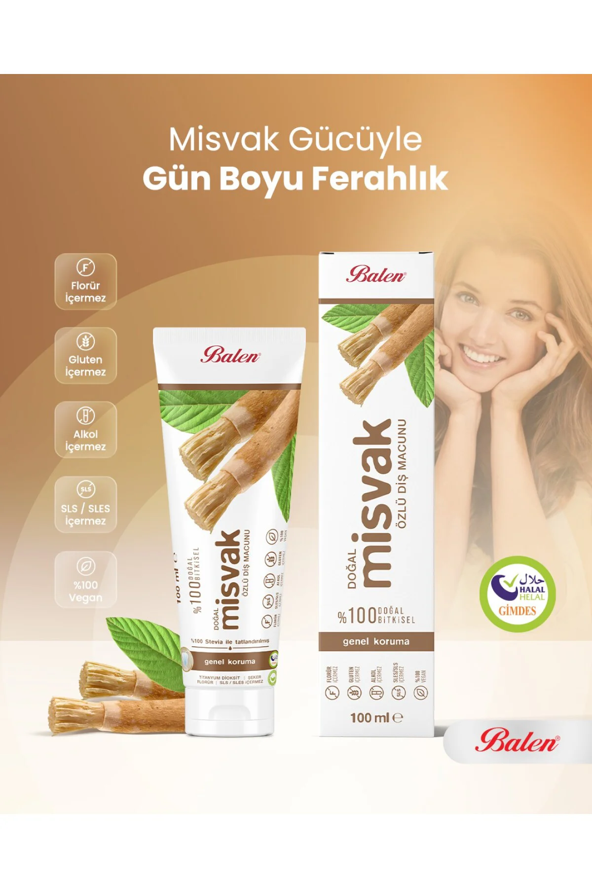 Doğal Misvak Özlü Diş Macunu * 100 ML Doğal Misvak Özlü Diş Macunu * 100 ML