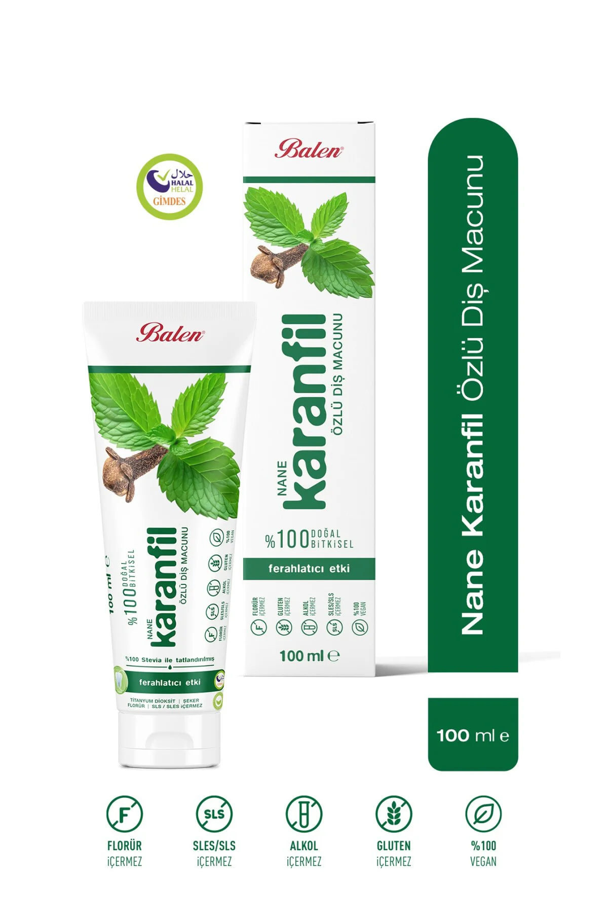 Doğal Nane & Karanfil Özlü Diş Macunu * 100 ML Doğal Nane & Karanfil Özlü Diş Macunu * 100 ML