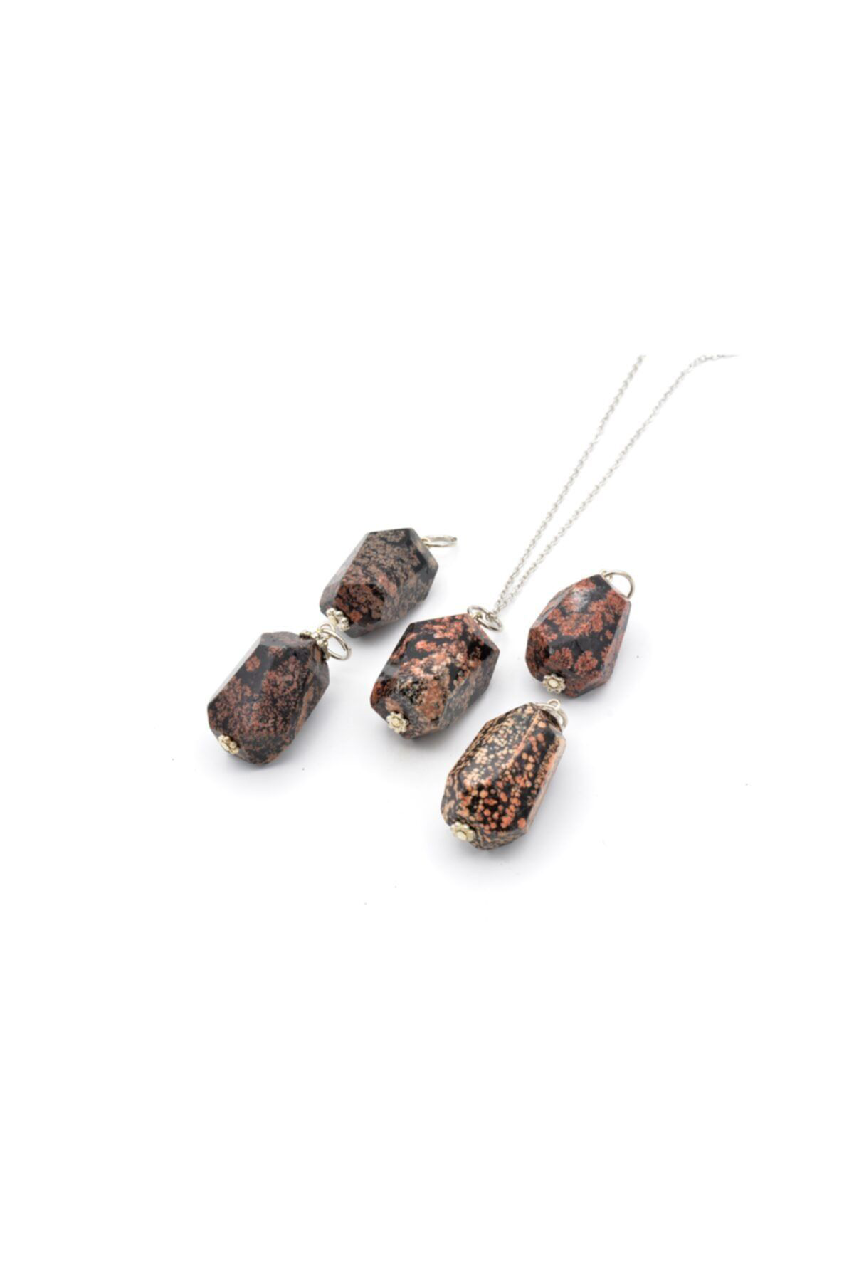 Doğal Obsidyen Kolye Ucu 1.kalite