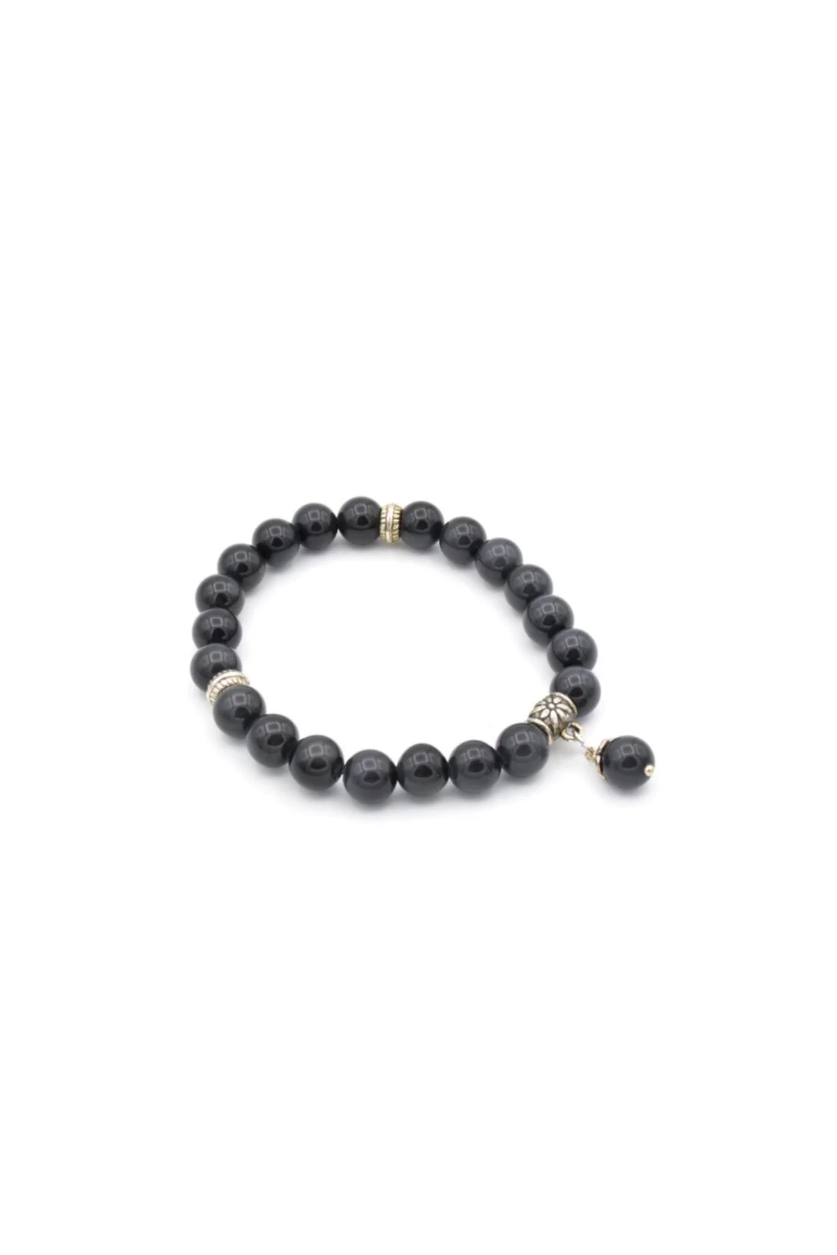 Doğal Obsidyen Taşı Bileklik 1.kalite