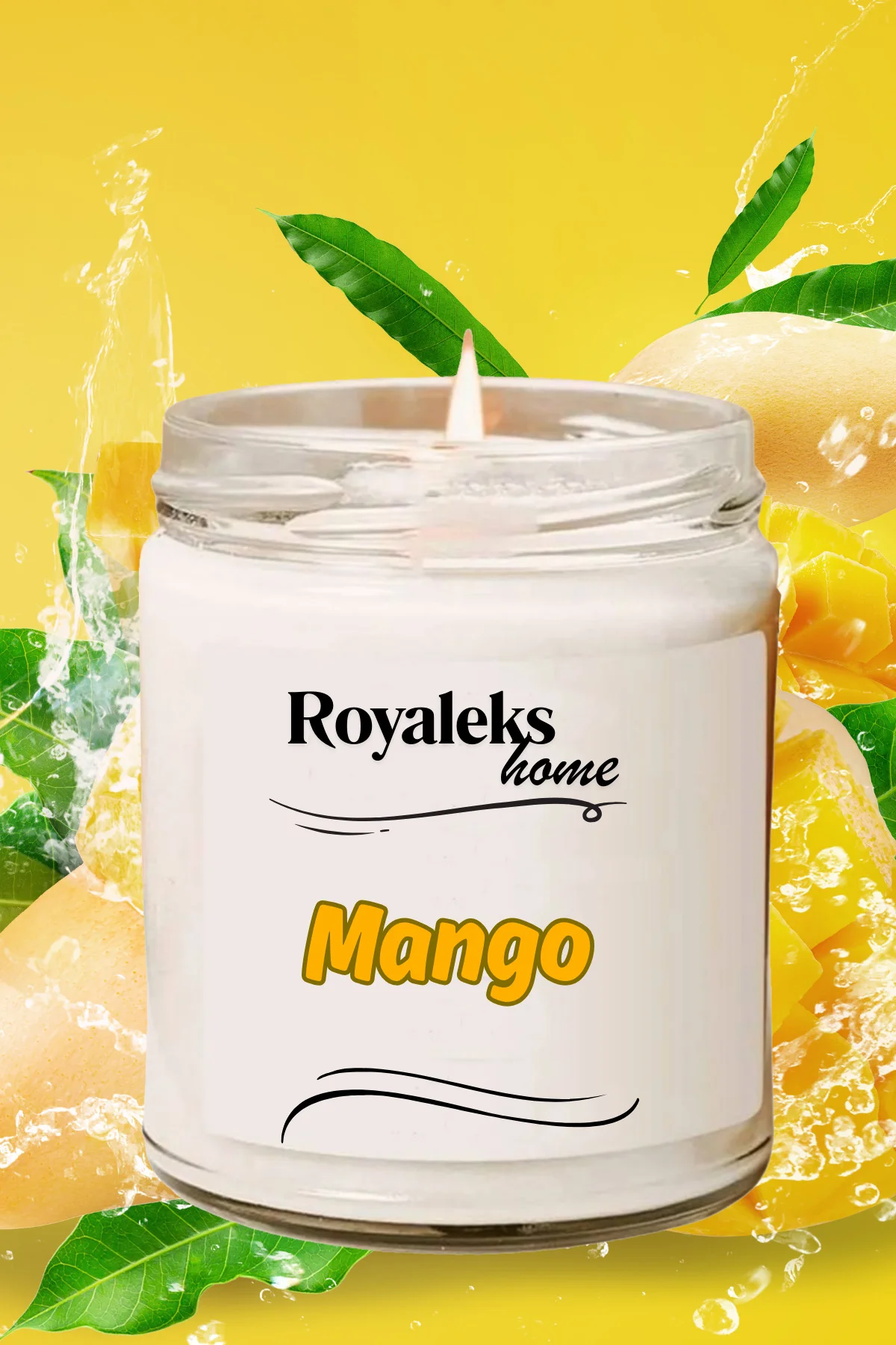 Doğal Özel Seri Kokulu Dekoratif Kavanoz Mum 210 cc - Mango Esans