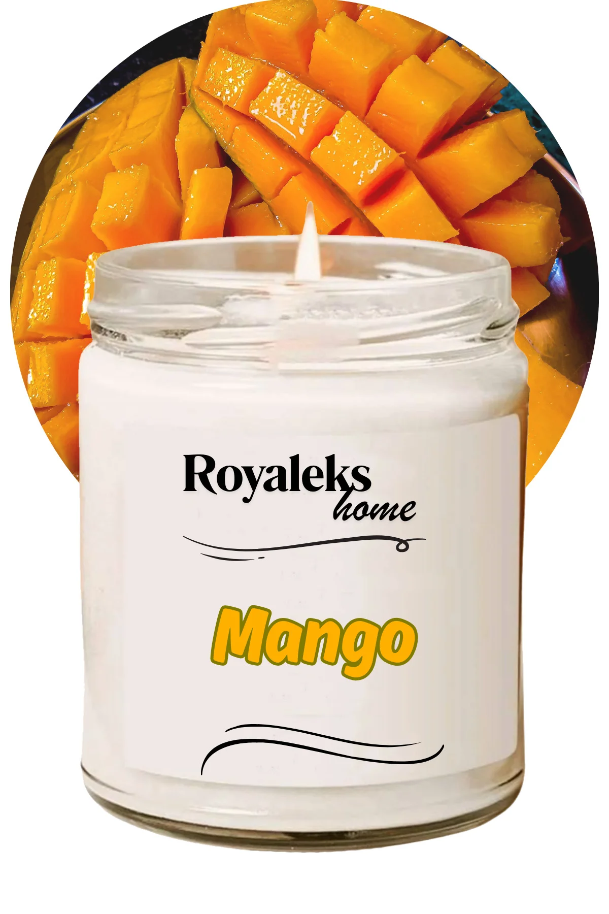 Doğal Özel Seri Kokulu Dekoratif Kavanoz Mum 210 cc - Mango Esans