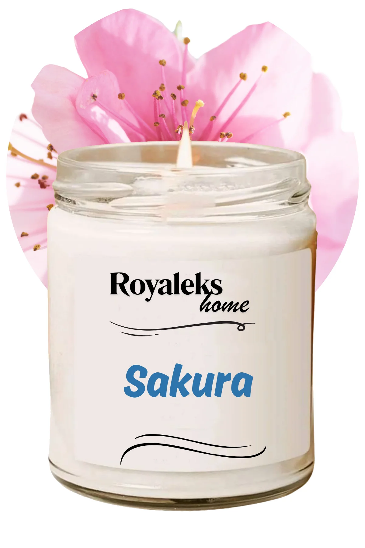 Doğal Özel Seri Kokulu Dekoratif Kavanoz Mum 210 cc - Sakura - RY