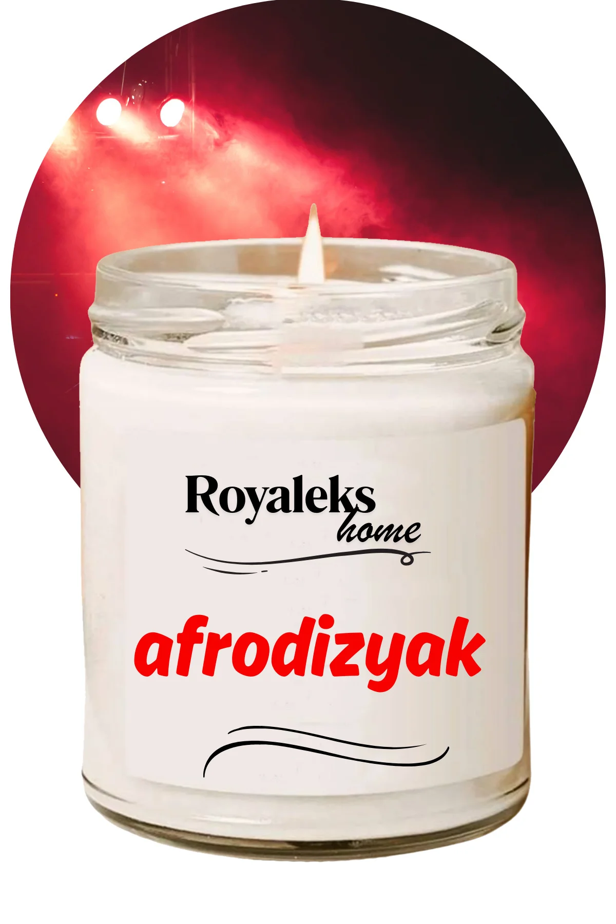 Doğal Özel Seri Kokulu Dekoratif Kavanoz Mum 210 cc - Afrodizyak 