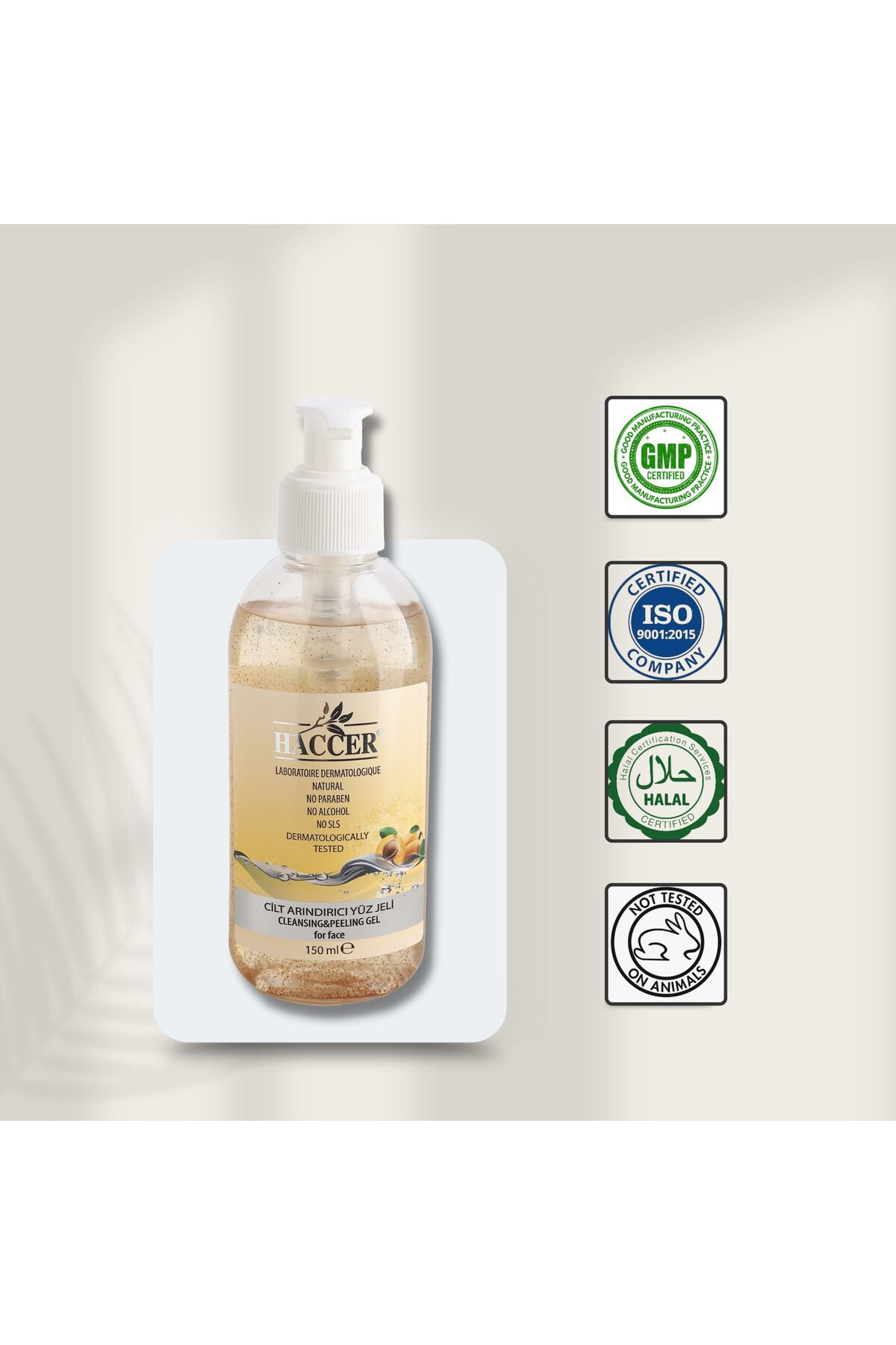 Doğal Peeling Yüz Temizleyici 150 ml Alkolsüz