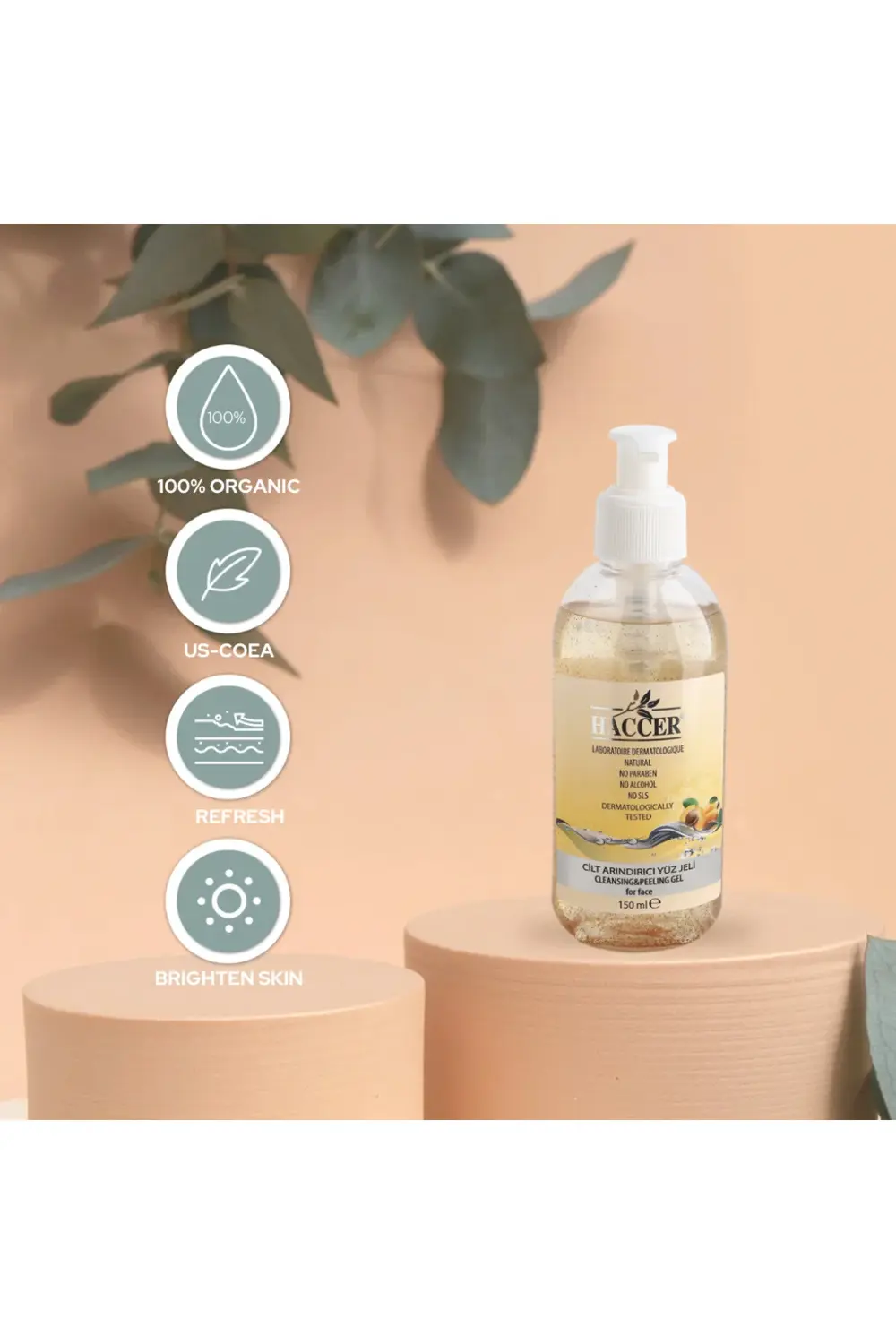 Doğal Peeling Yüz Temizleyici 150 ml Alkolsüz