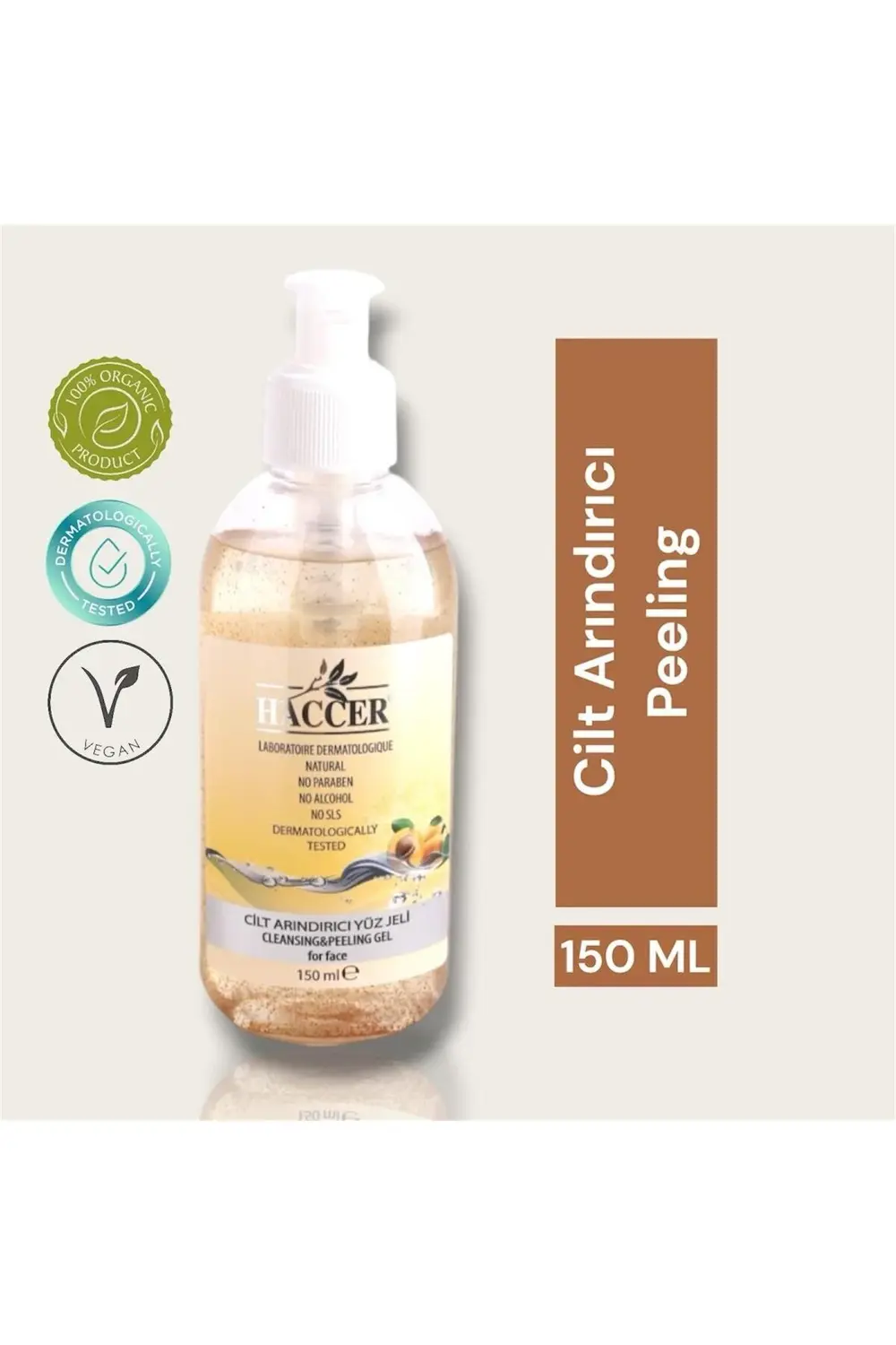 Doğal Peeling Yüz Temizleyici 150 ml Alkolsüz