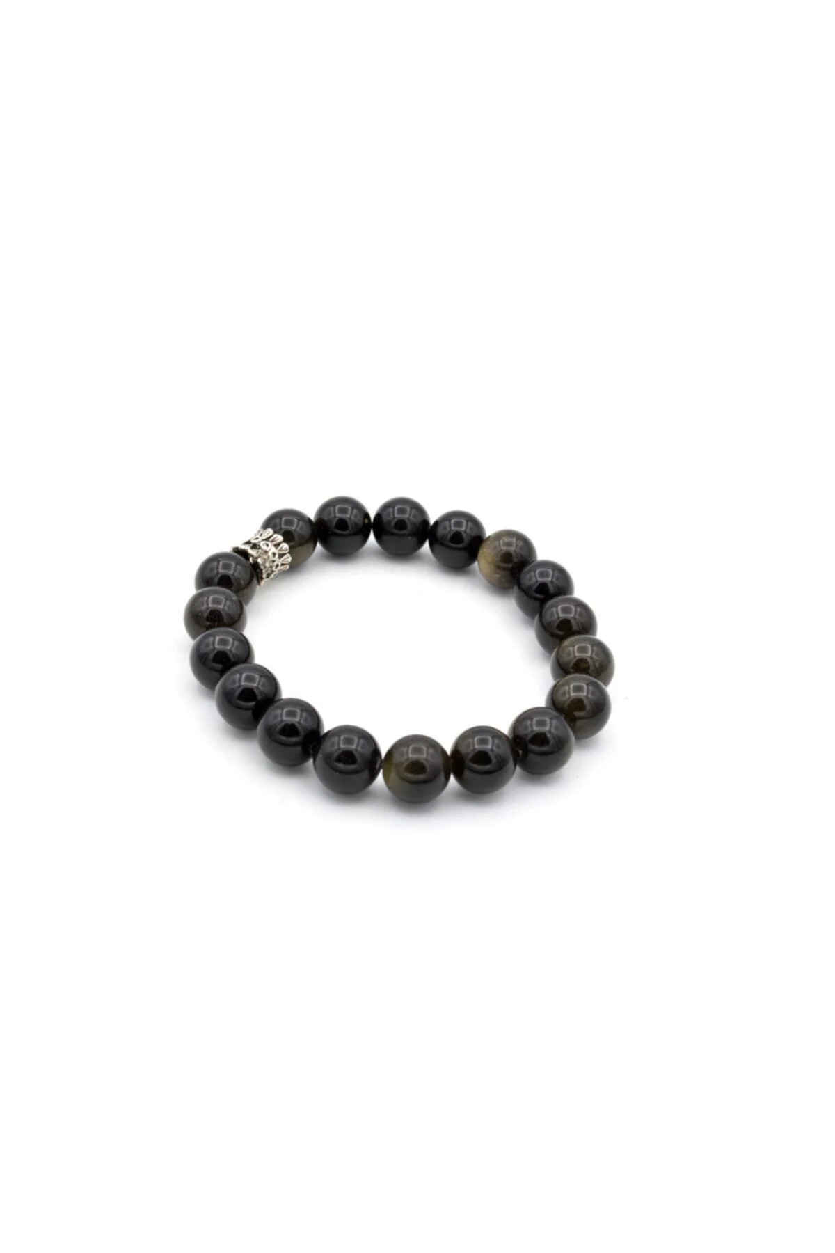 Doğal Rainbow Obsidyen Bileklik 1.kalite 002 Iri Boy
