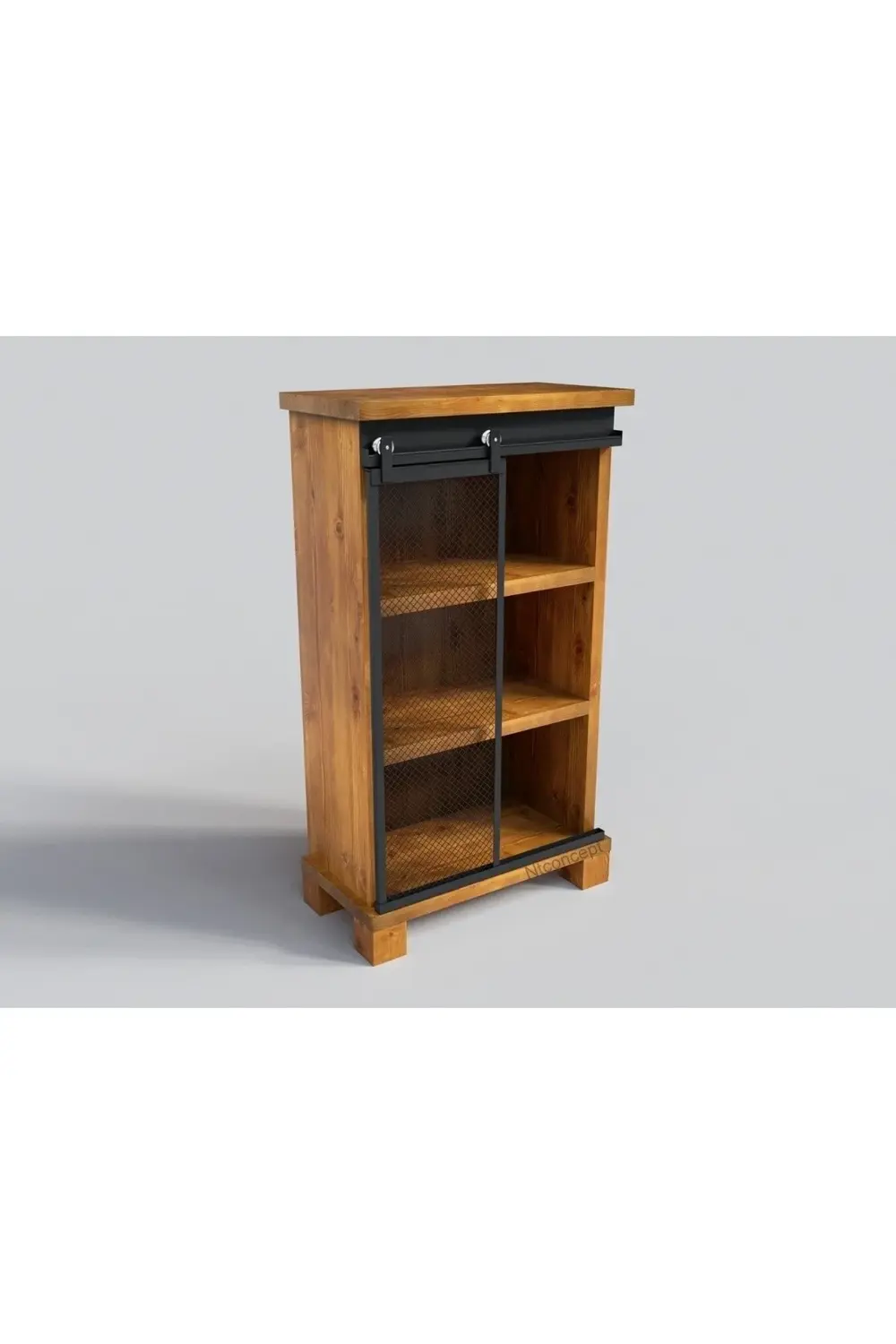 Nt Concept Doğal Ray Kapak Dolap-Vitrin (60Cm-H120cm-35Cm)