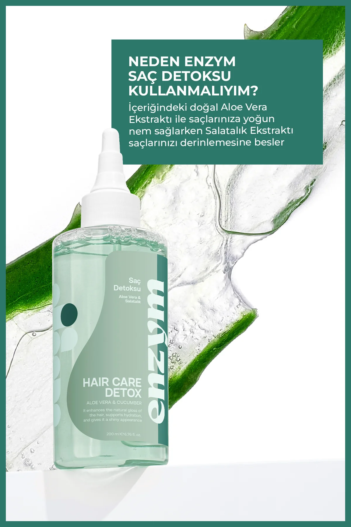 Doğal Saç Bakım Detoksu Besleyici Aloe Vera Ve Salatalık Tonik 200 ml Fiyatı, Yorumları ve Özellikleri