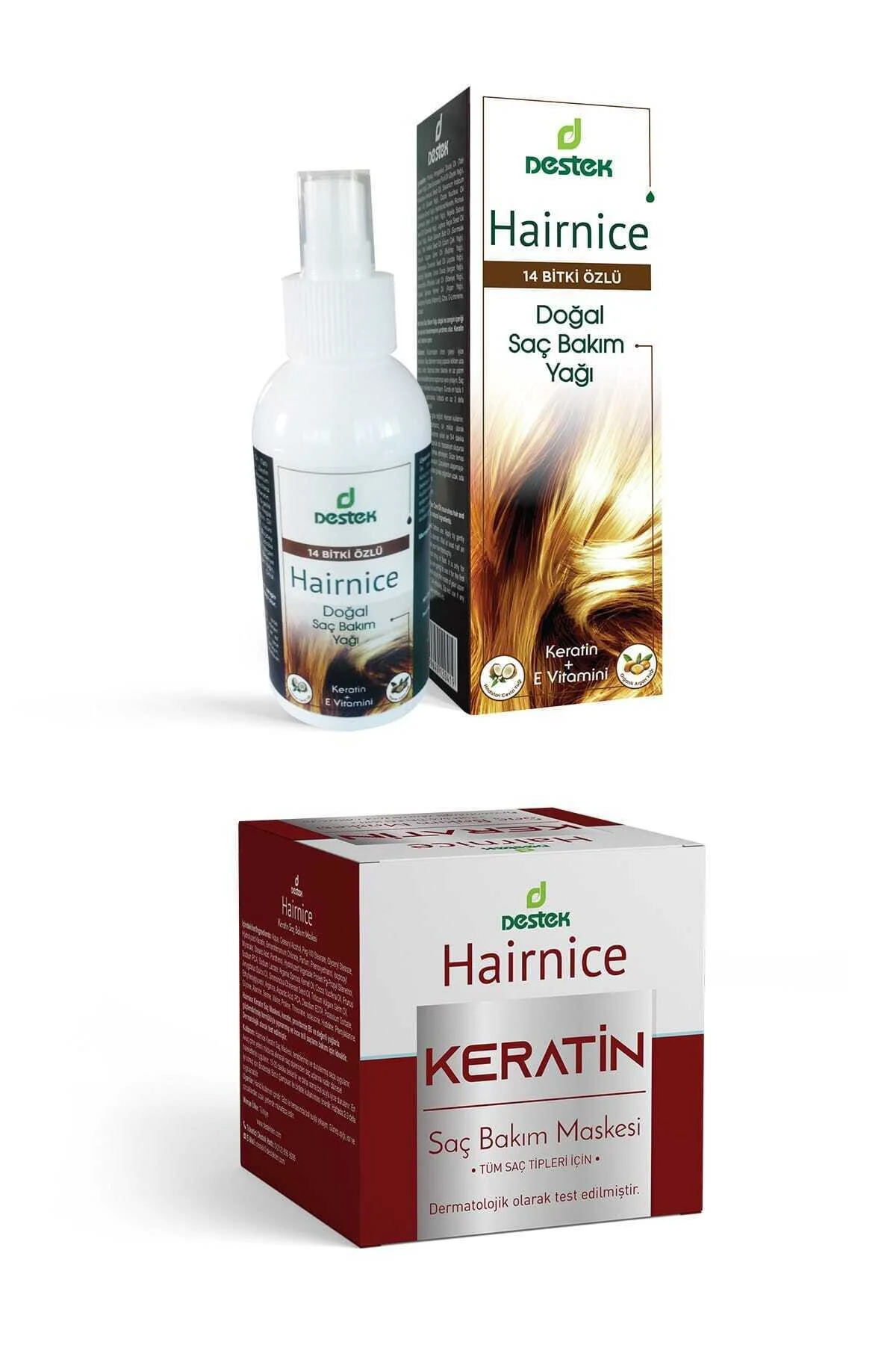 Doğal Saç Bakım Yağı Ve Maskesi (2'li Set)