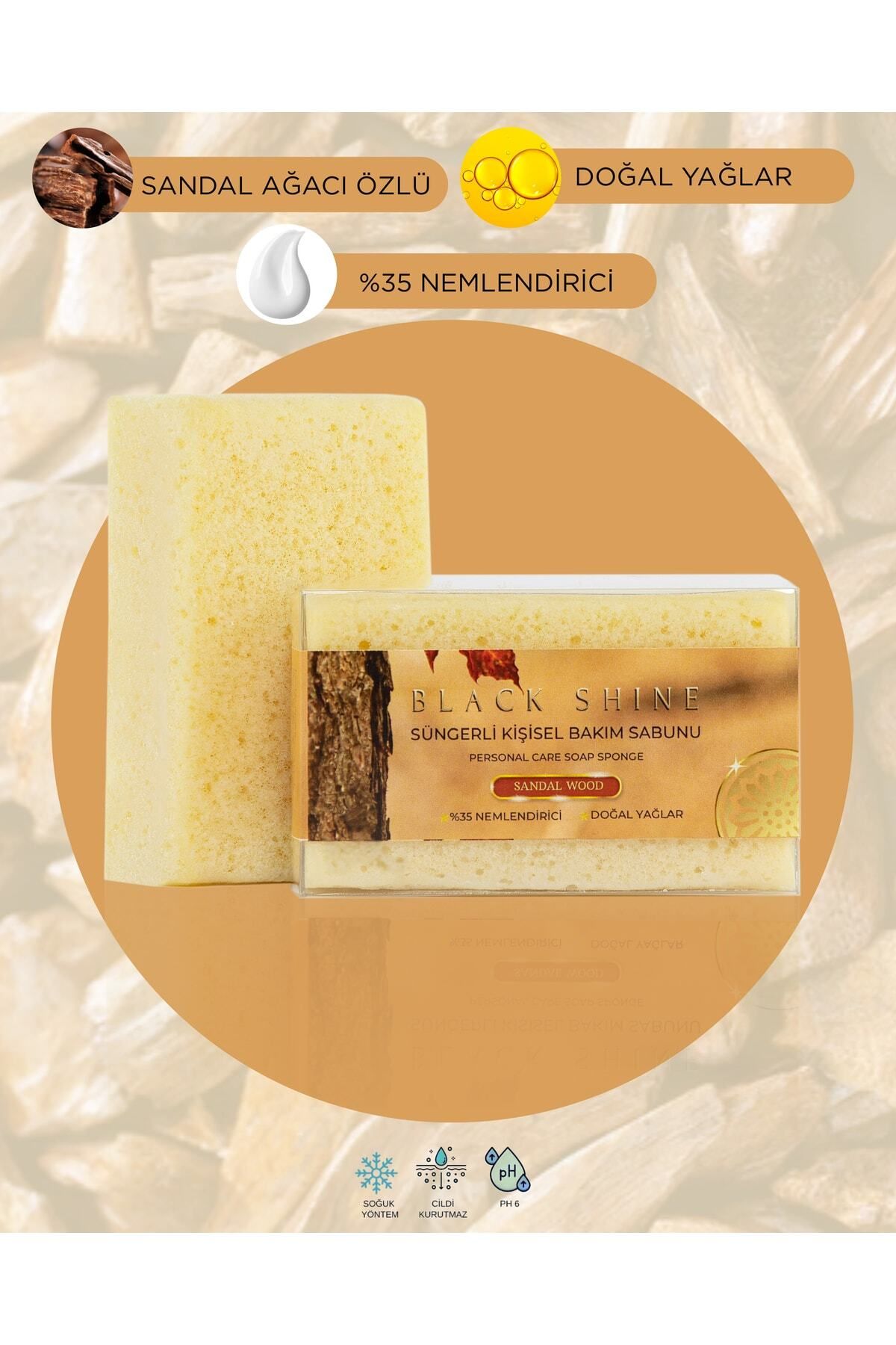 Doğal Sandal Ağacı Özlü %35 Nemlendiricili Süngerli Kişisel Katı Bakım Sabunu 100 gr