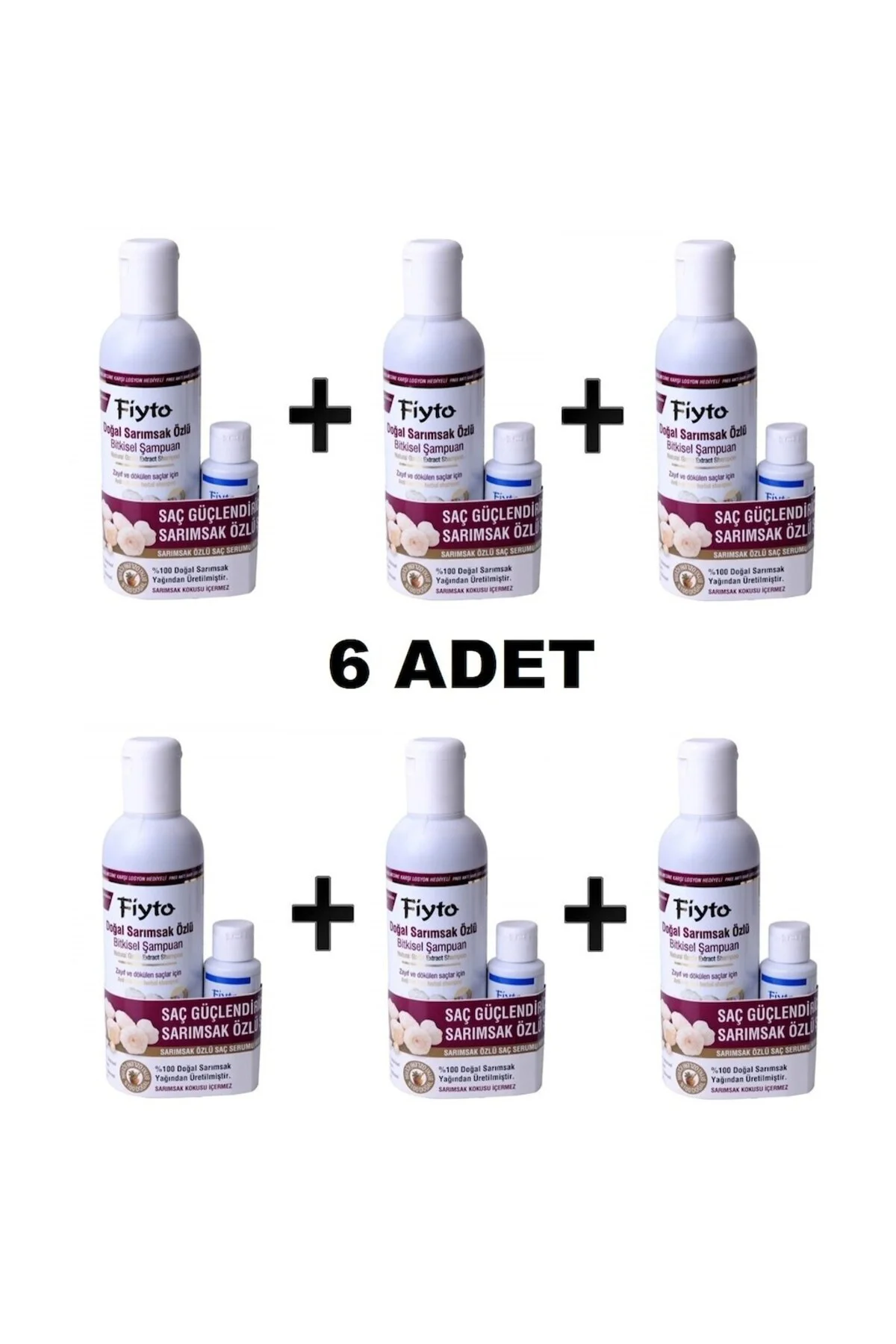 Doğal Sarımsak Özlü Şampuan 6 x 500 ML + Losyon 6 x 75 ML