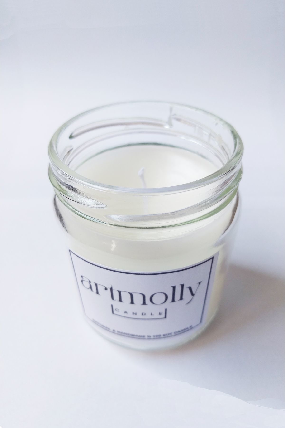 Artmolly Doğal Soya Wax Kavanoz Mum Vanilya Kokulu