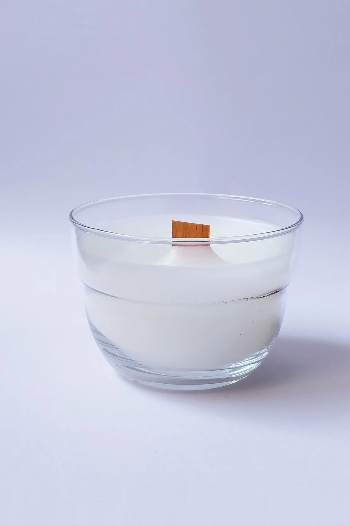 Doğal Soya Wax Dekoratif Mum Vanilya Kokulu Ahşap Fitilli